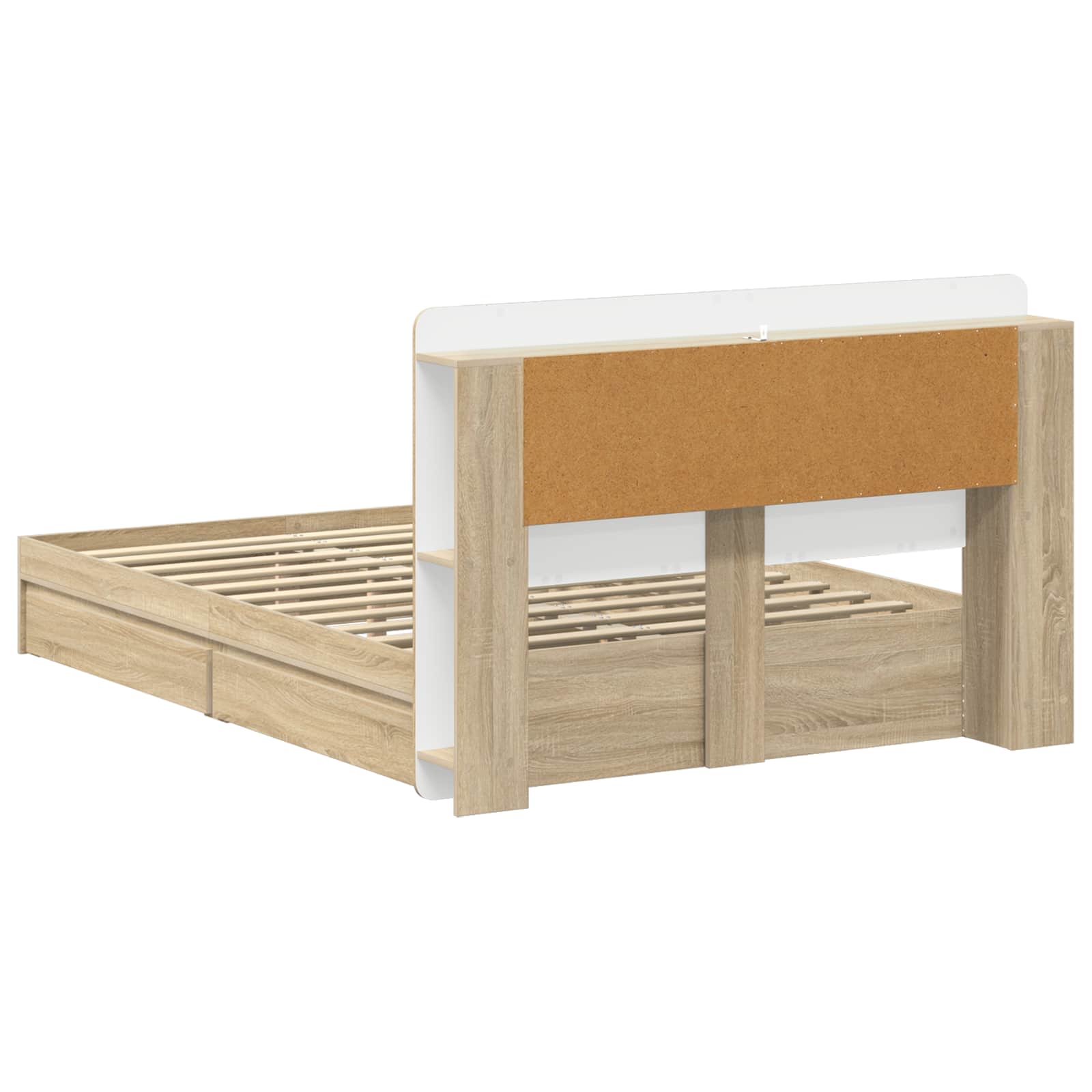 Bedframe met opslag Sonoma Eiken 140 x 200 cm Bewerkt hout – afbeelding 6