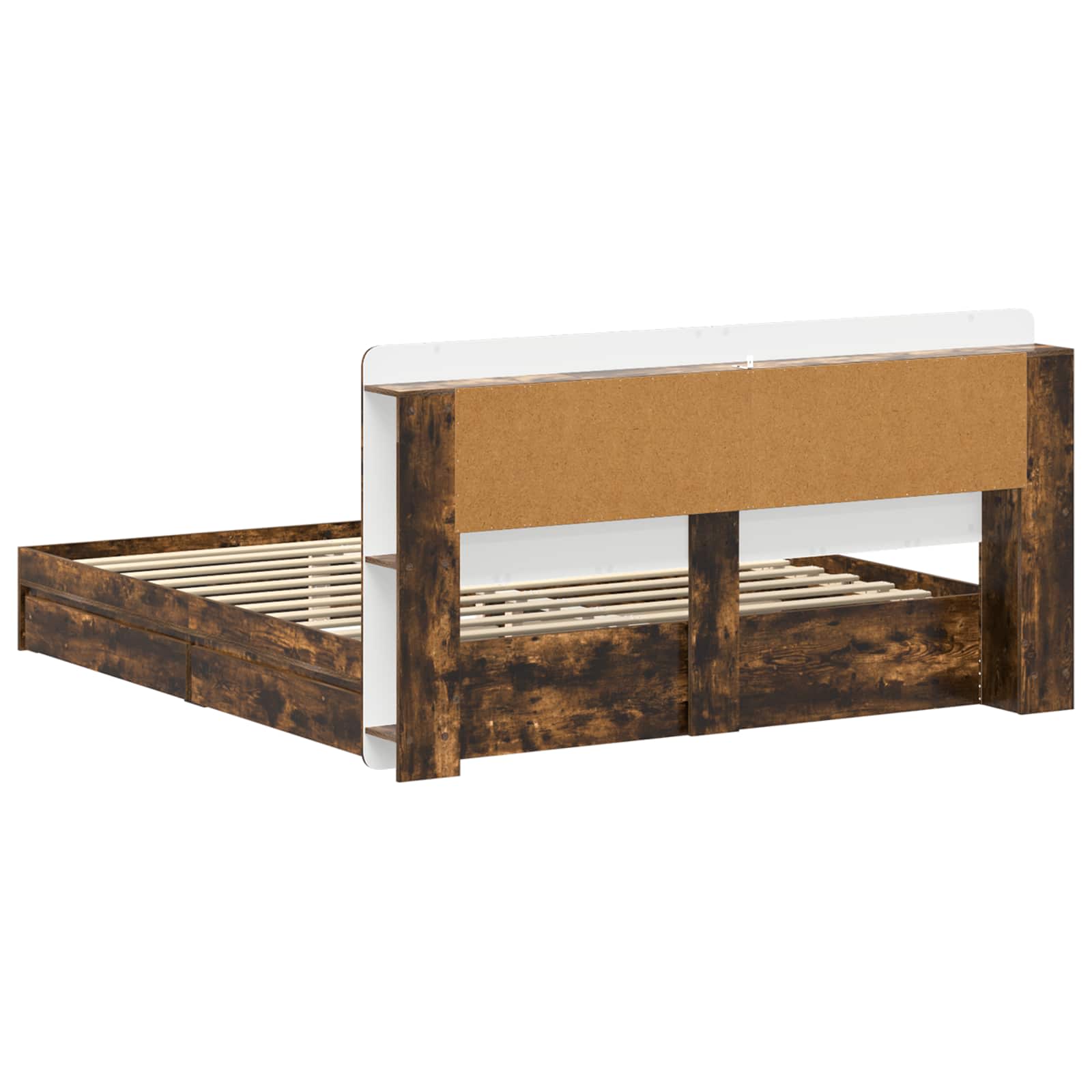 Bedframe met opslag Gerookt eiken 180 x 200 cm Bewerkt hout – afbeelding 6