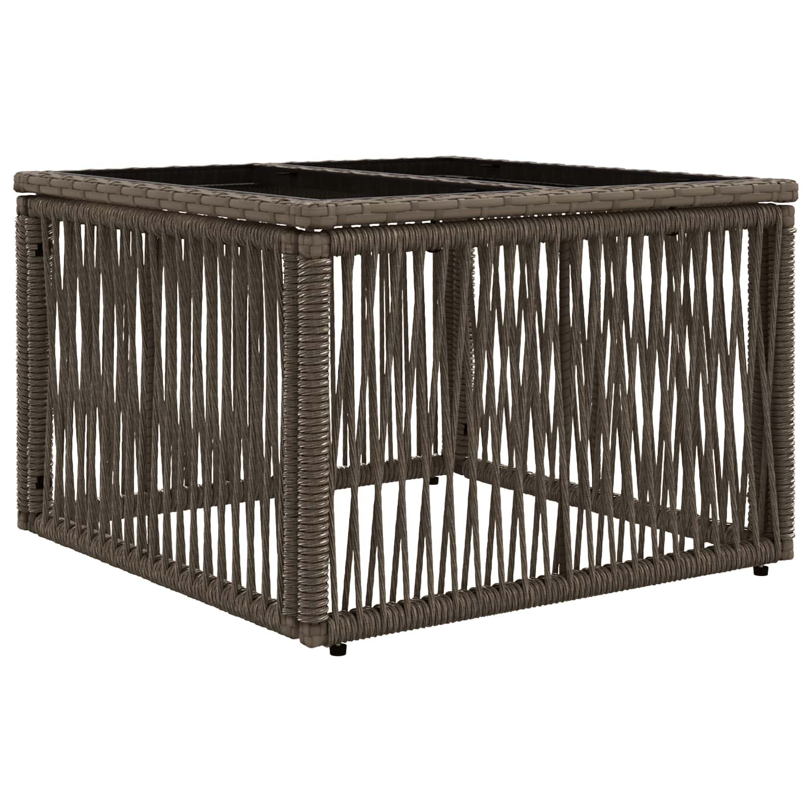 Tuinbankenset 14 pcs Grijs poly rattan – afbeelding 7