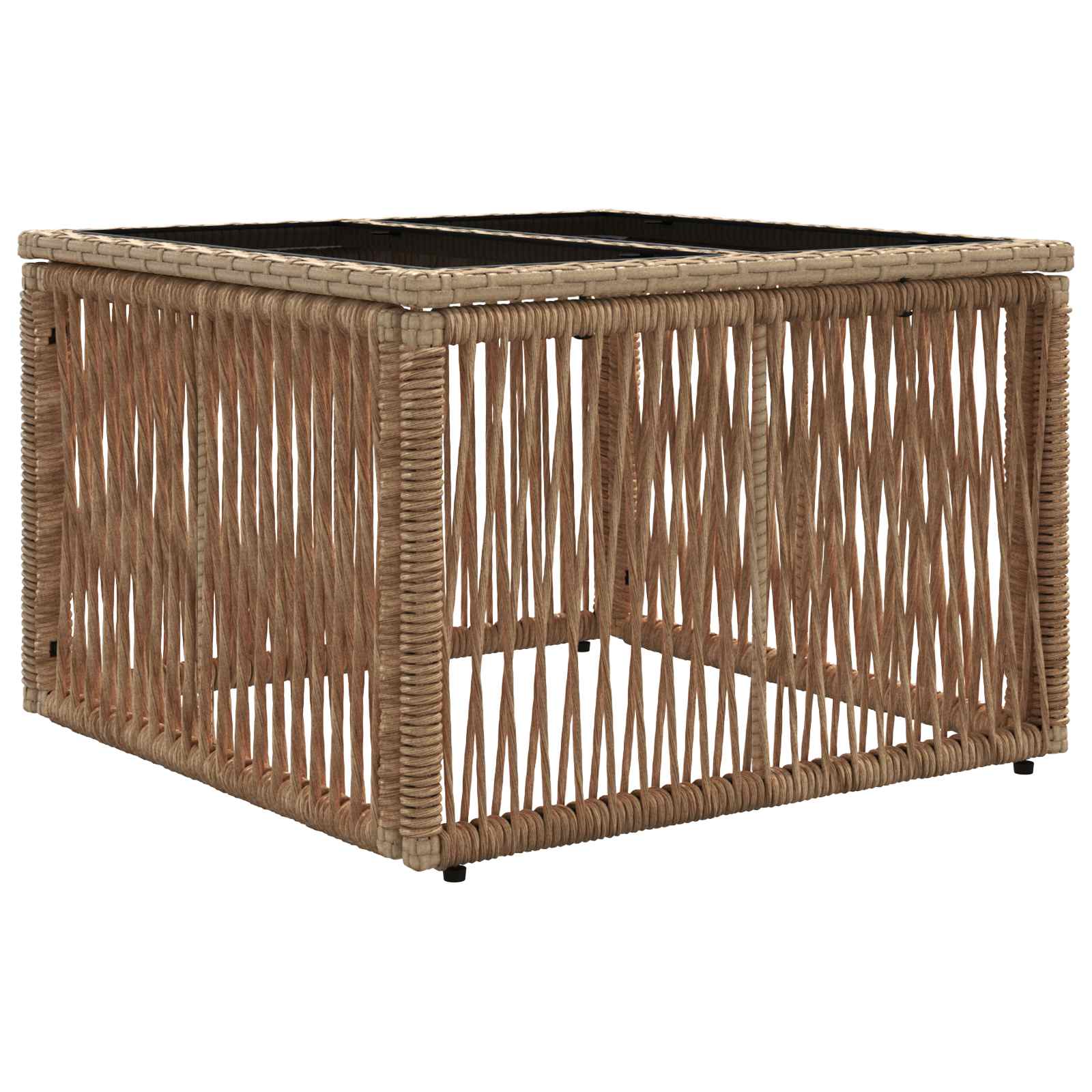 Tuinbankenset 14 pcs Beige en Crème Wit poly rattan – afbeelding 7