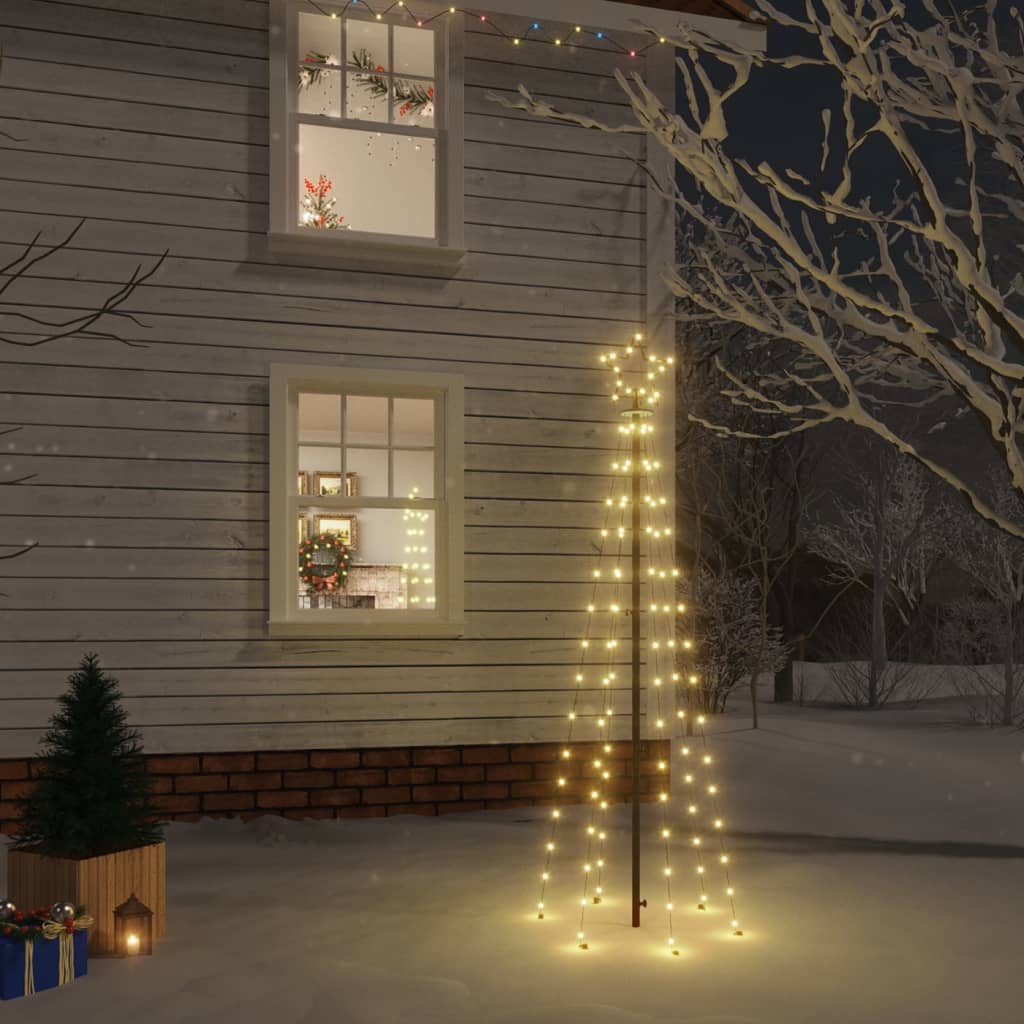 Kerstboom met grondpin 108 LED's warmwit 180 cm