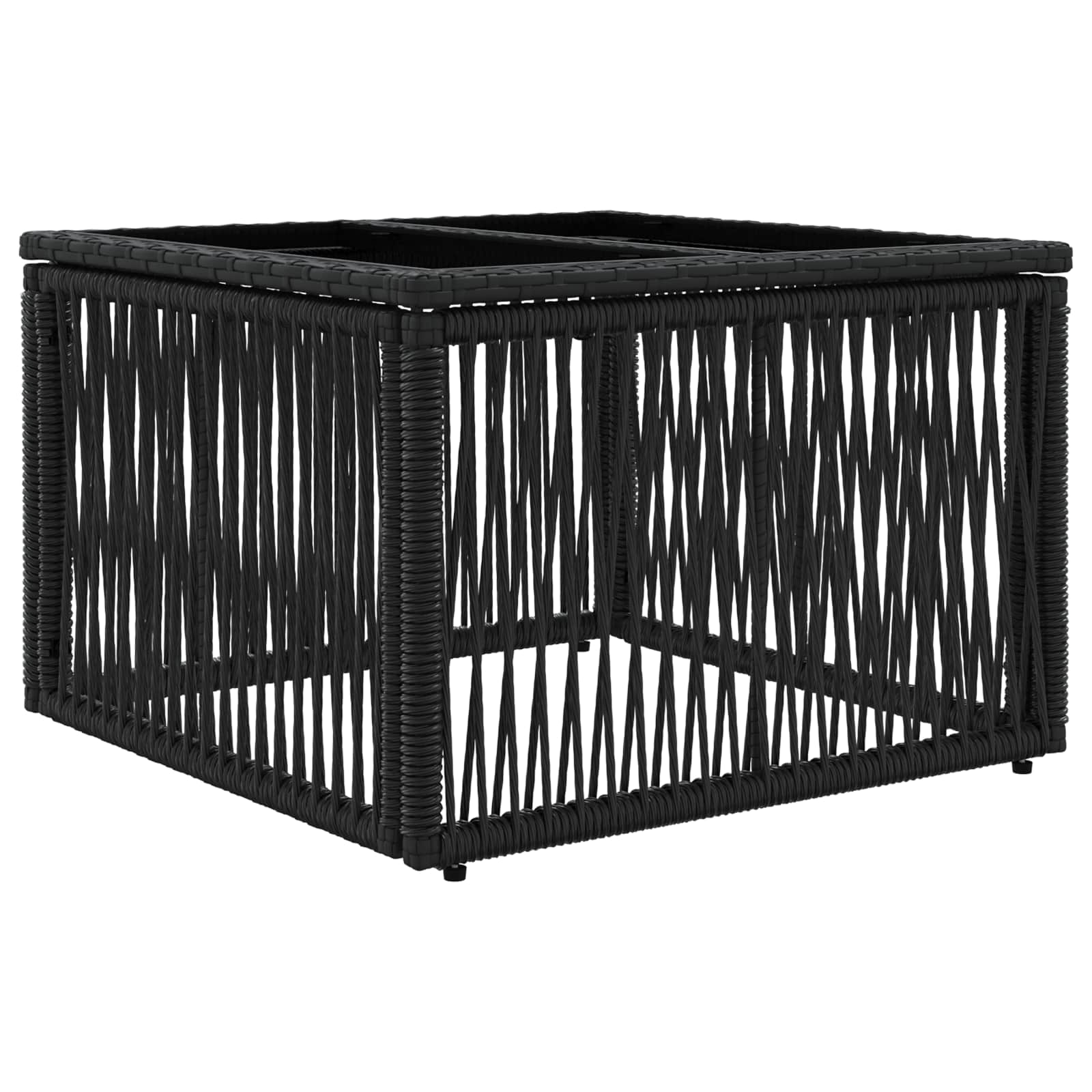 Tuinbankenset 13 pcs Zwart en Cream Wit poly rattan – afbeelding 7