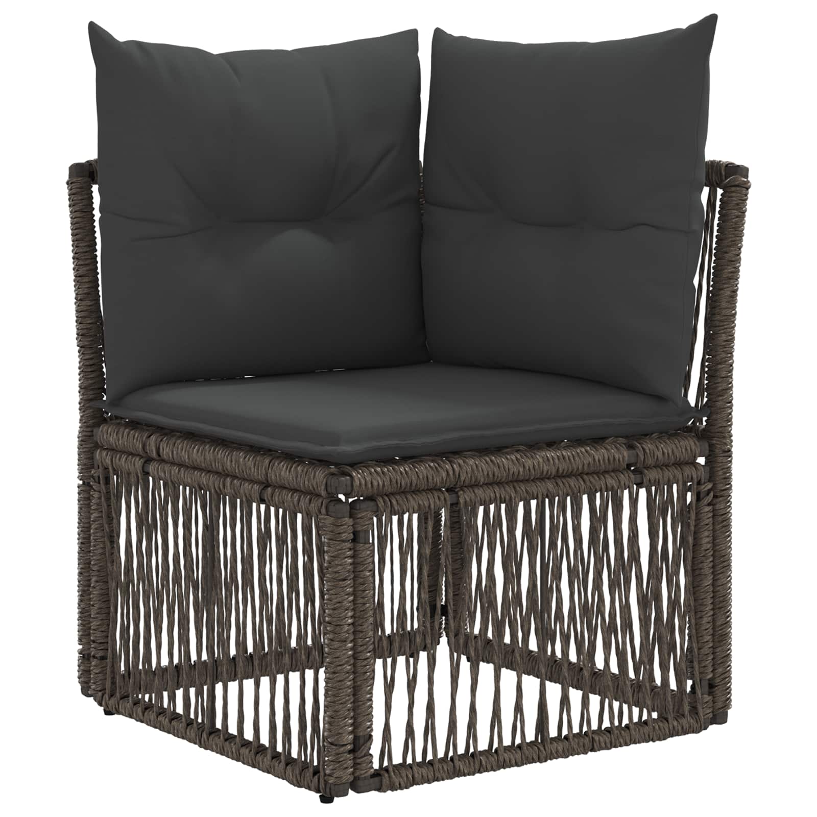 Tuinbankenset 8 pcs Grijs poly rattan – afbeelding 3