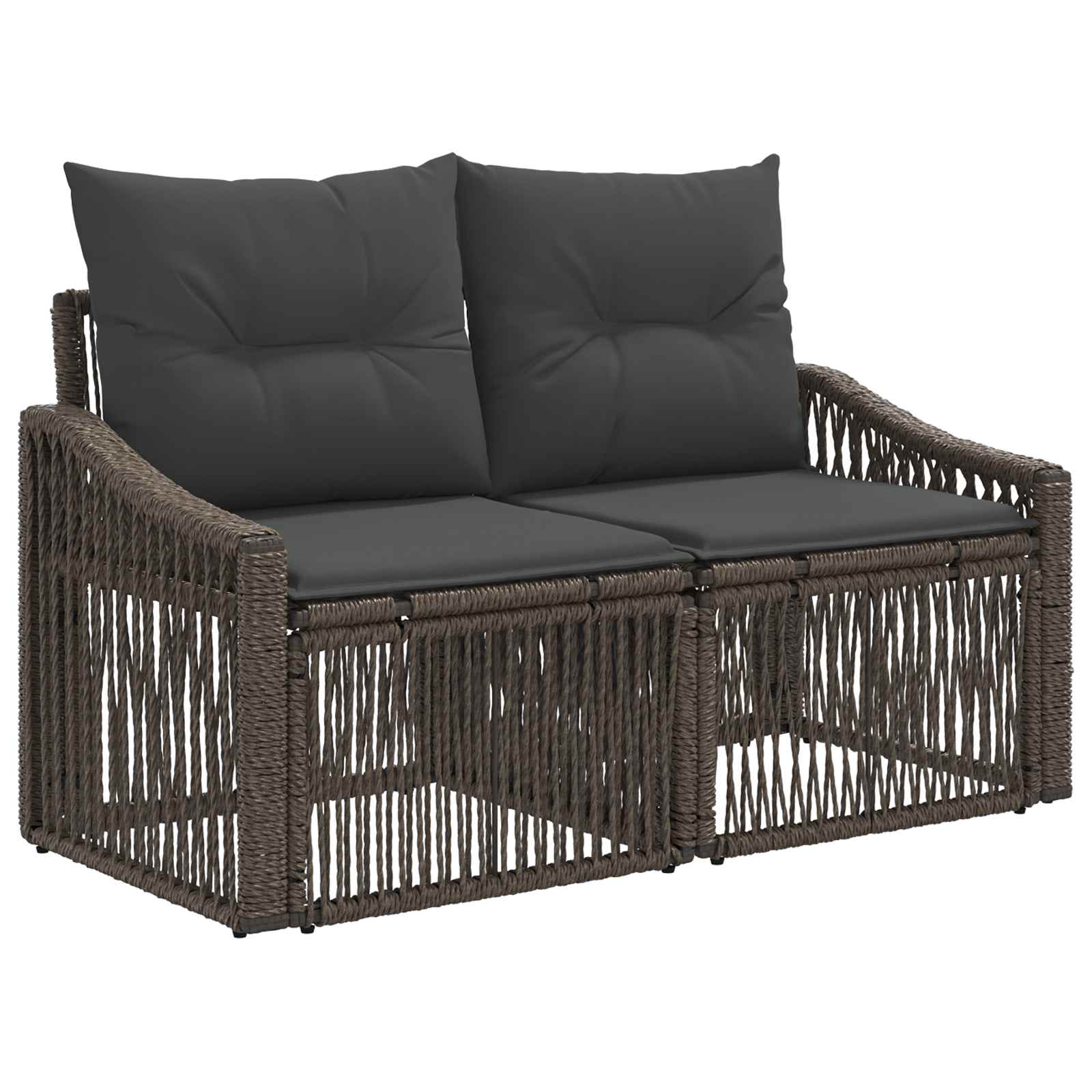 Tuinbankenset 9 pcs Grijs poly rattan – afbeelding 4