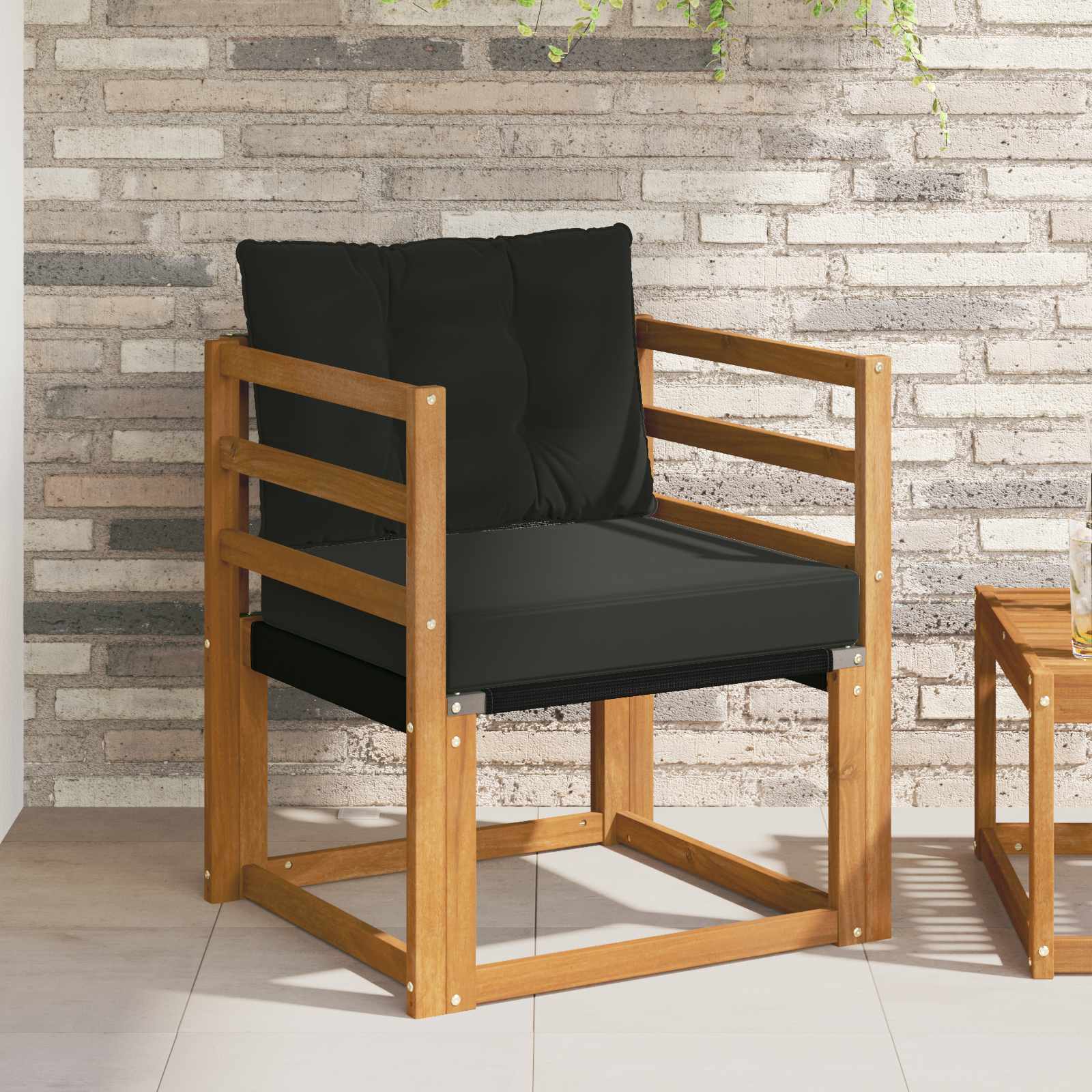 2 Stuk Tuinbank Massief Acaciahout Naturel – afbeelding 1