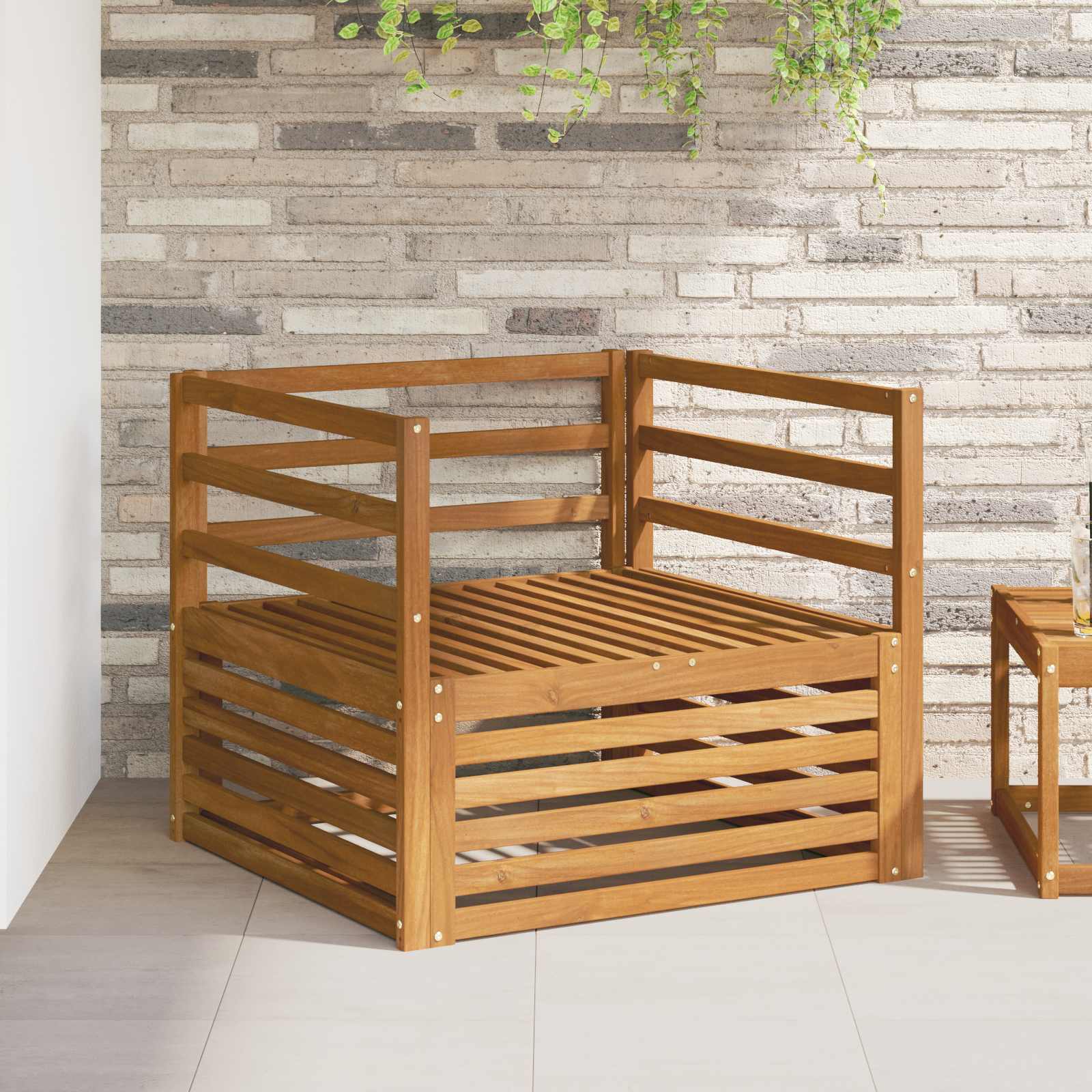 2 Stuk Tuinbank Naturel – afbeelding 1