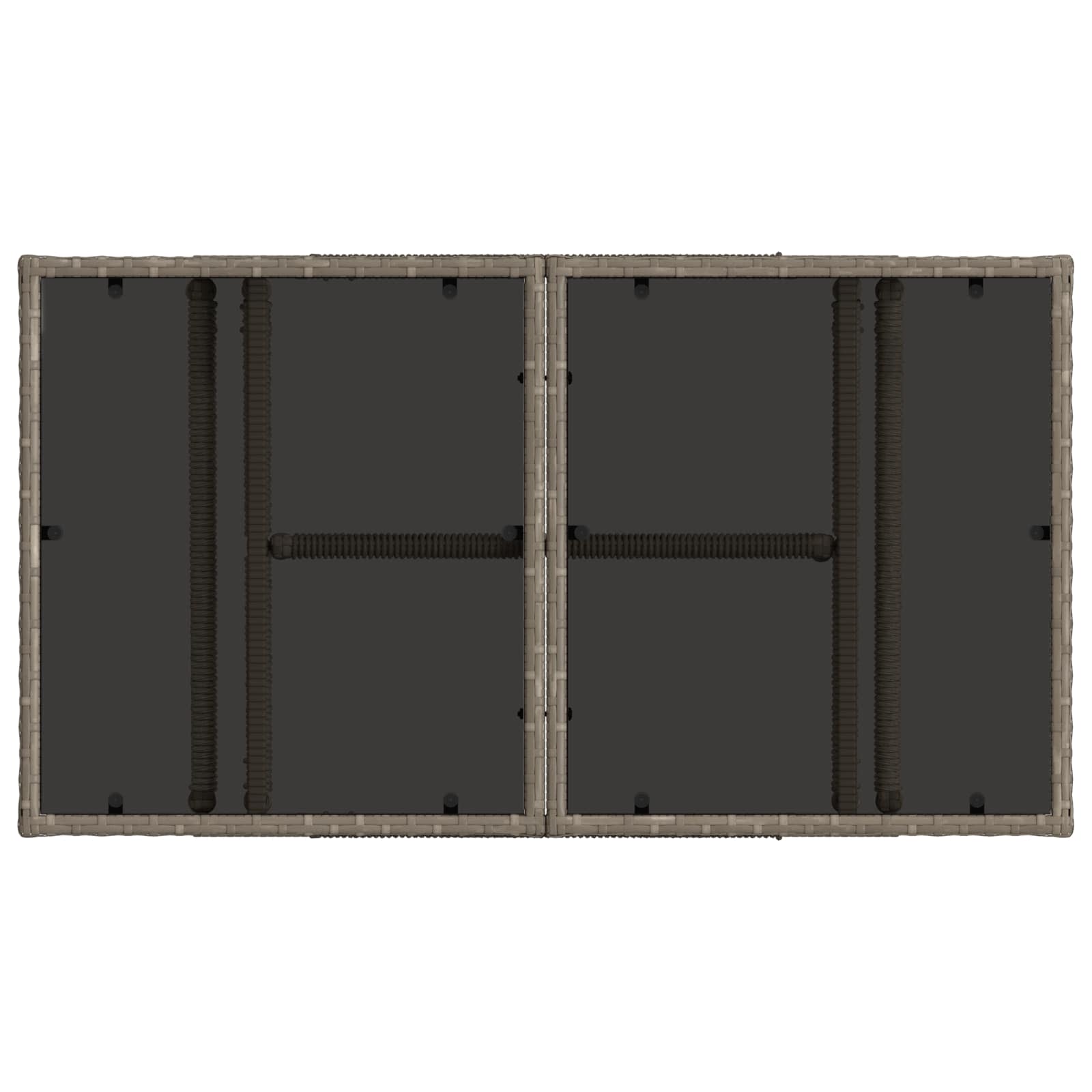 Tuinbankenset 13 pcs Grijs poly rattan – afbeelding 8