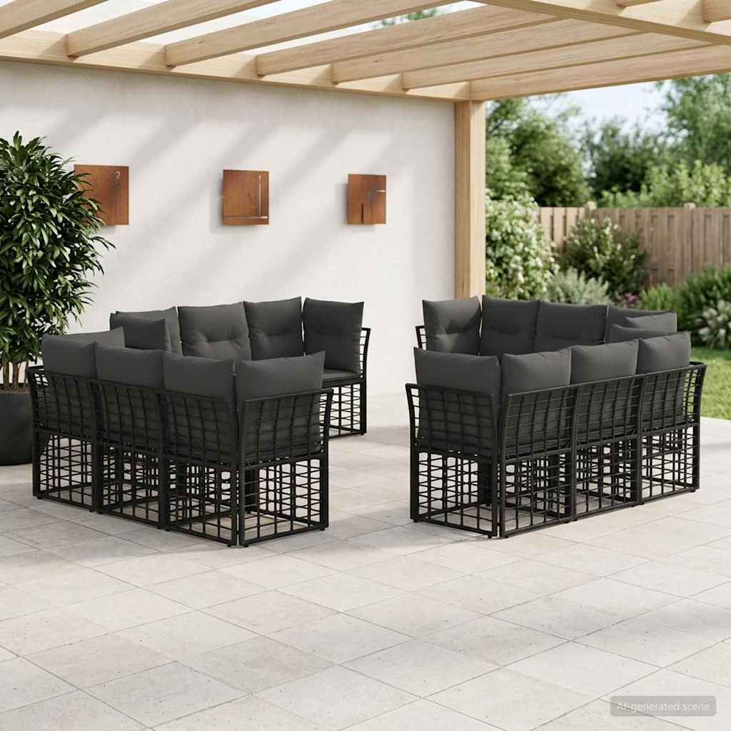 Buiten bankenset Zwart Polyester – afbeelding 1