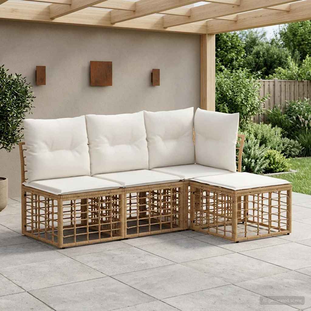 Buiten bankenset Naturel Polyester