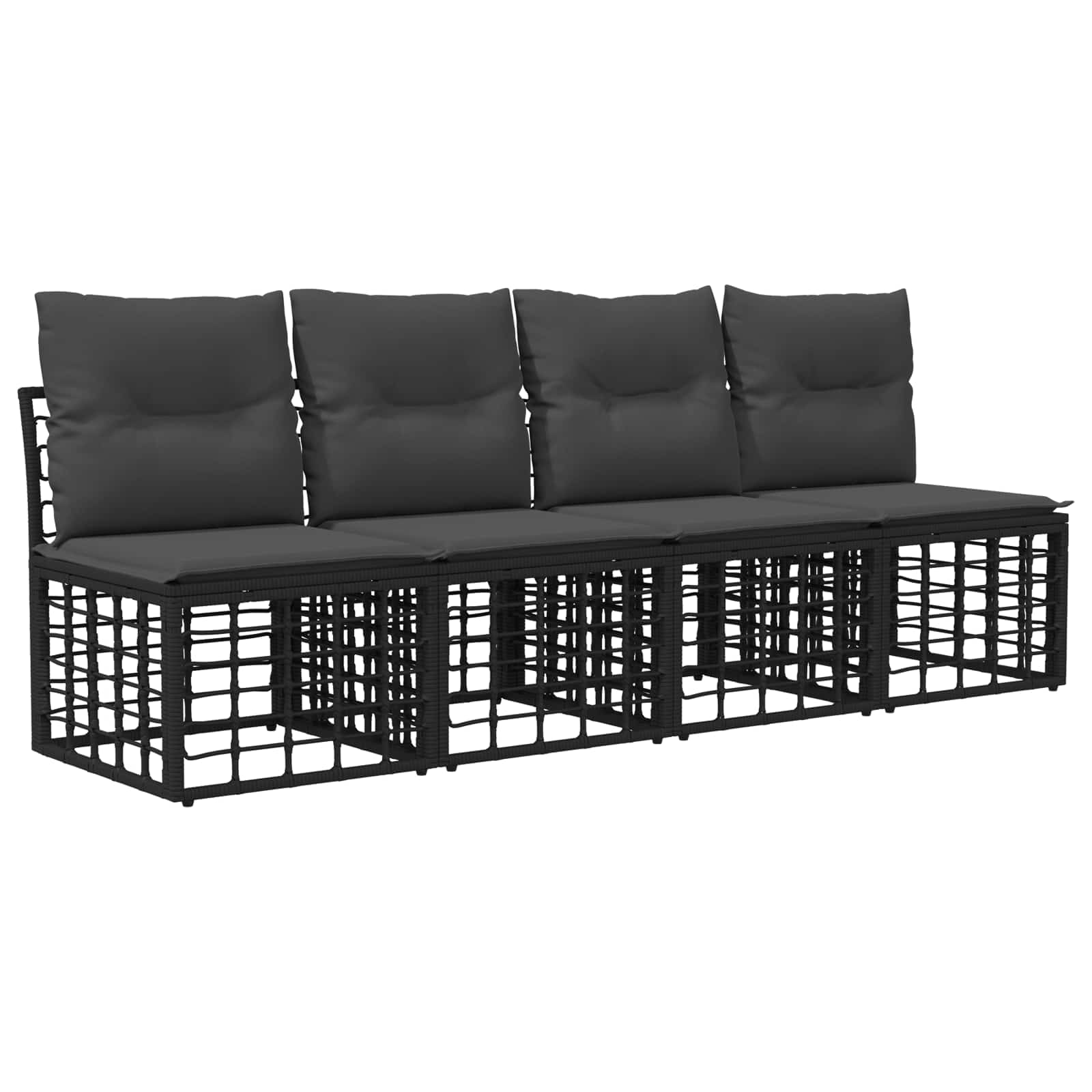 Buiten bankenset 11 pcs Zwart en Donkergrijs Polyester – afbeelding 5