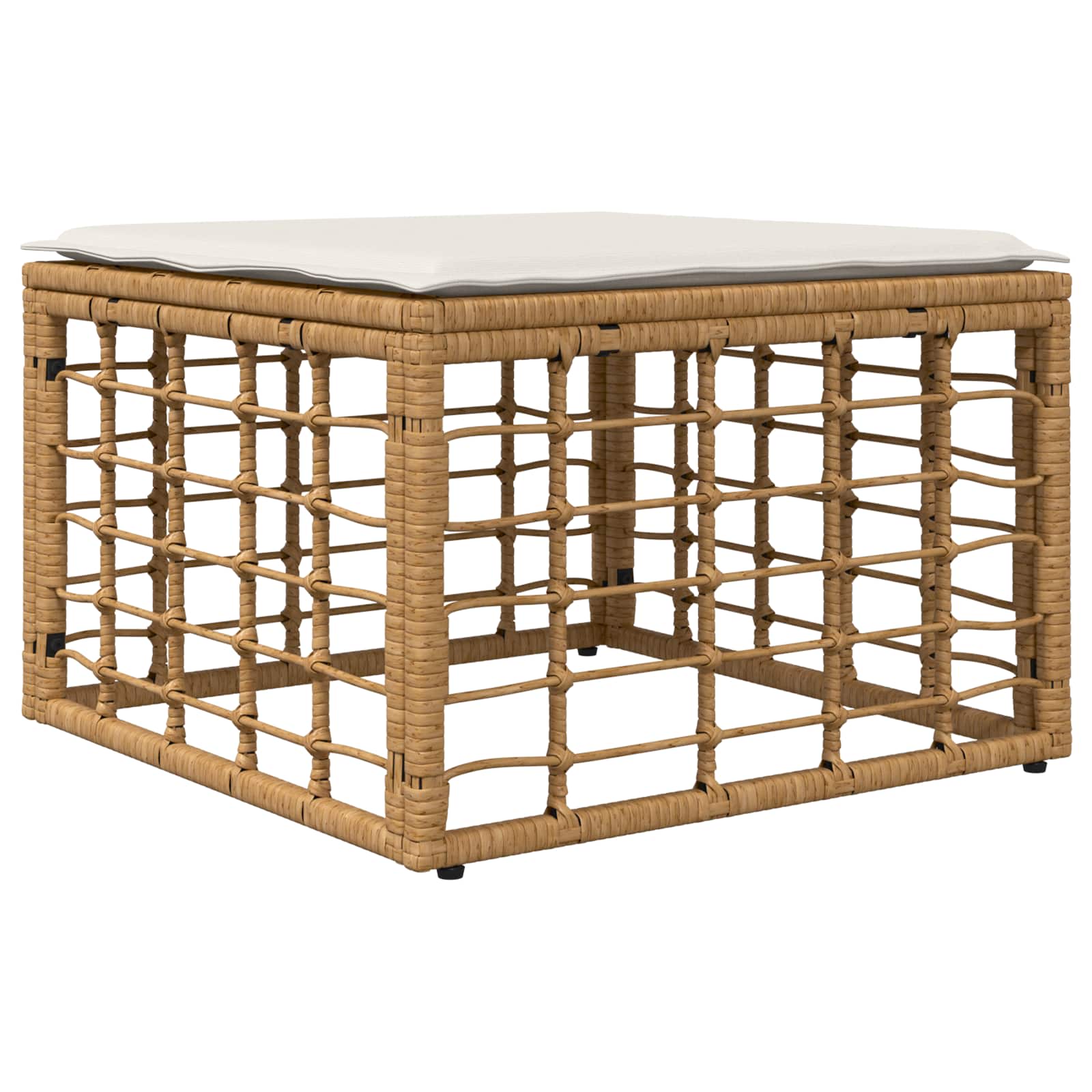 Buiten bankenset 11 pcs Natuurlijk en Crème Wit Polyester – afbeelding 6