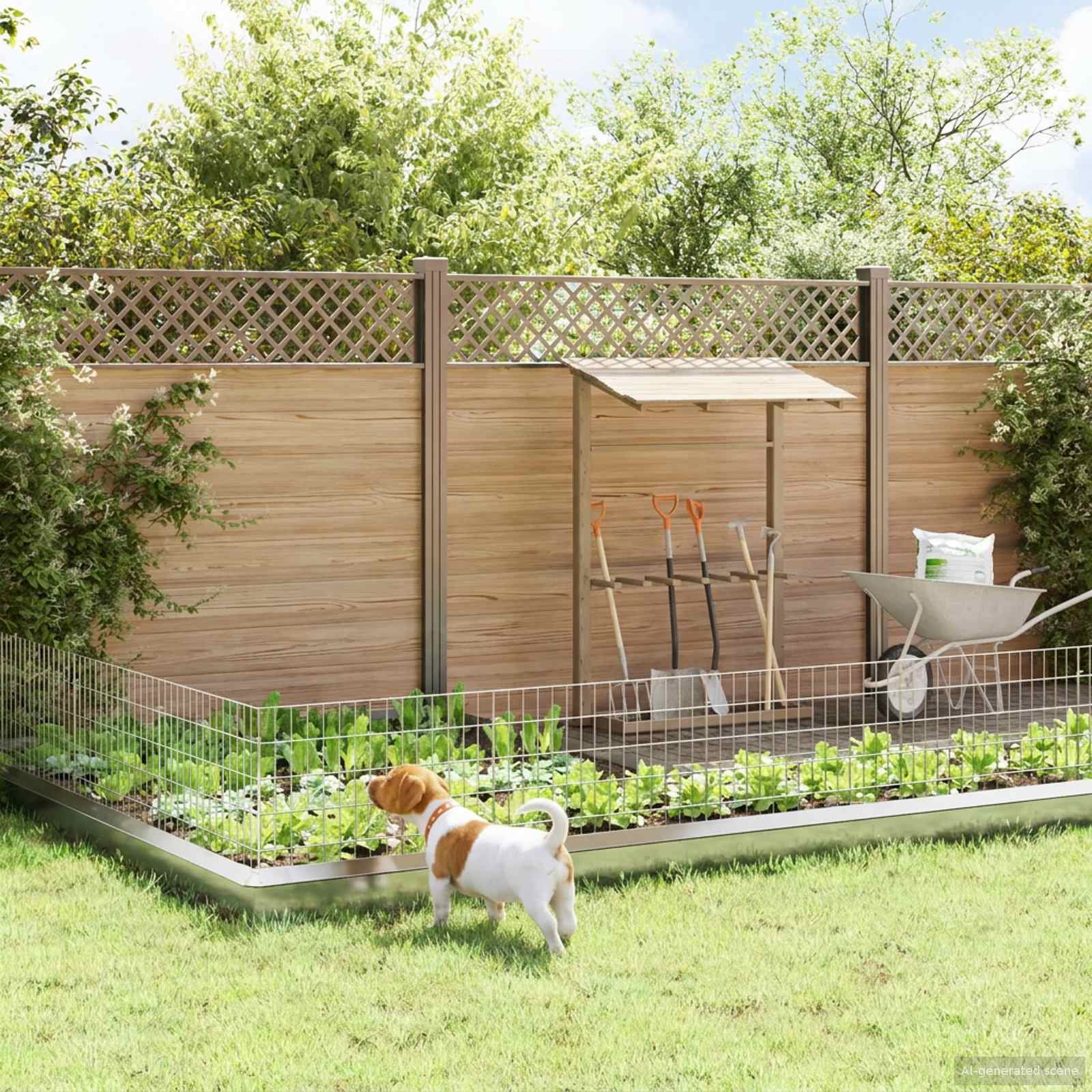 Tuin omheining met palen 48 pcs 75 x 50 cm Mesh Zilverkleurig