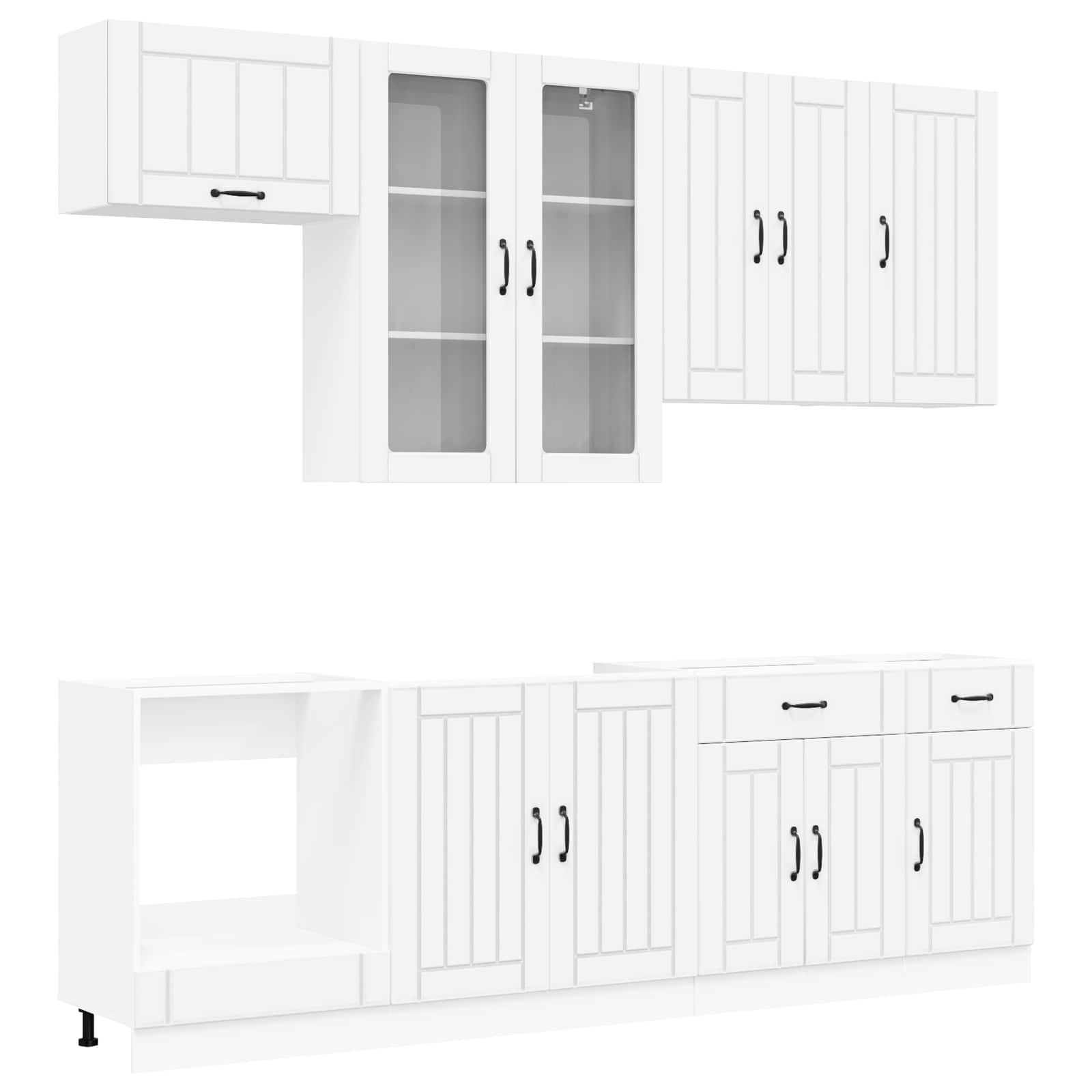 Keukenblok LUCCA 8 pcs Wit Bewerkt hout – afbeelding 2