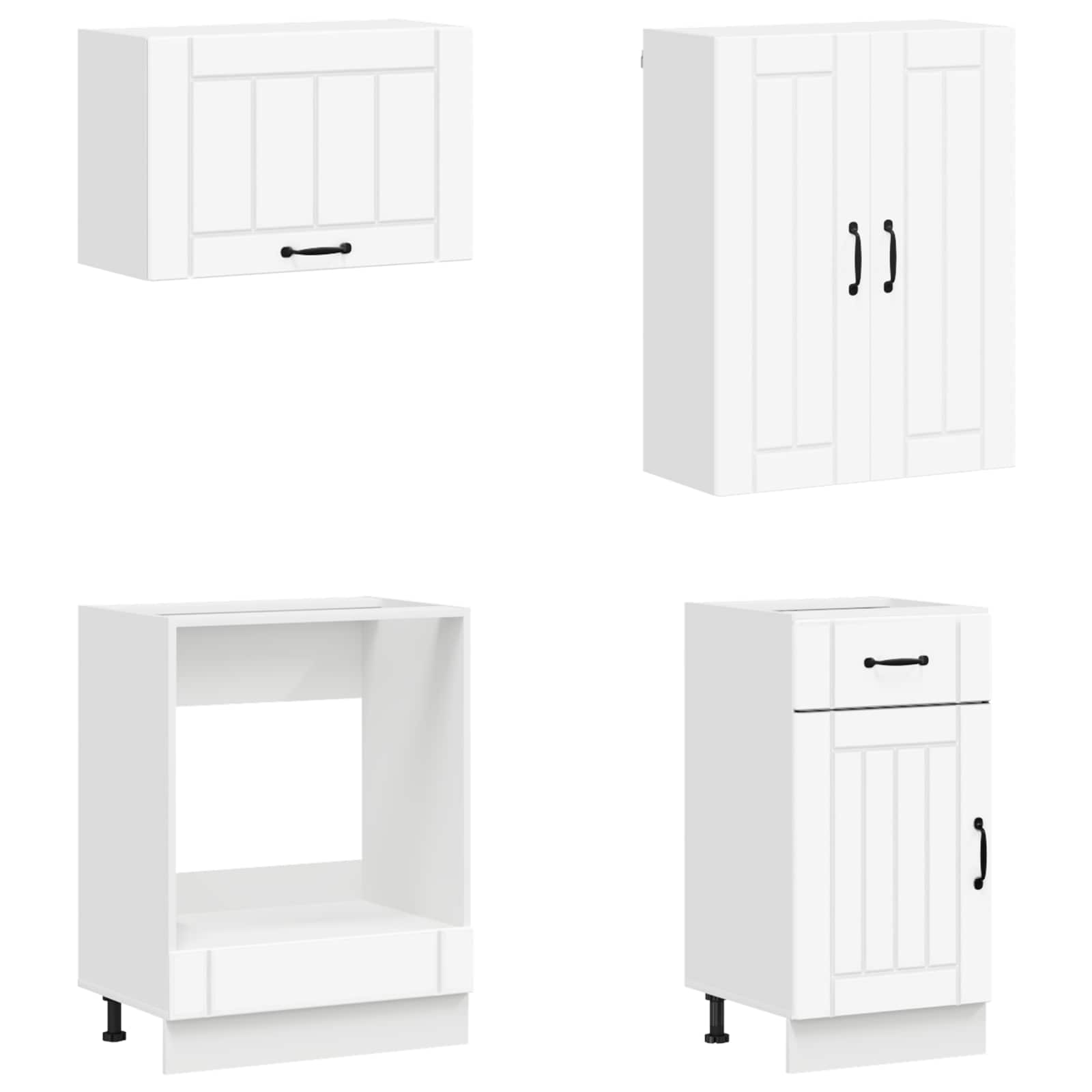 Keukenblok LUCCA 8 pcs Wit Bewerkt hout – afbeelding 4