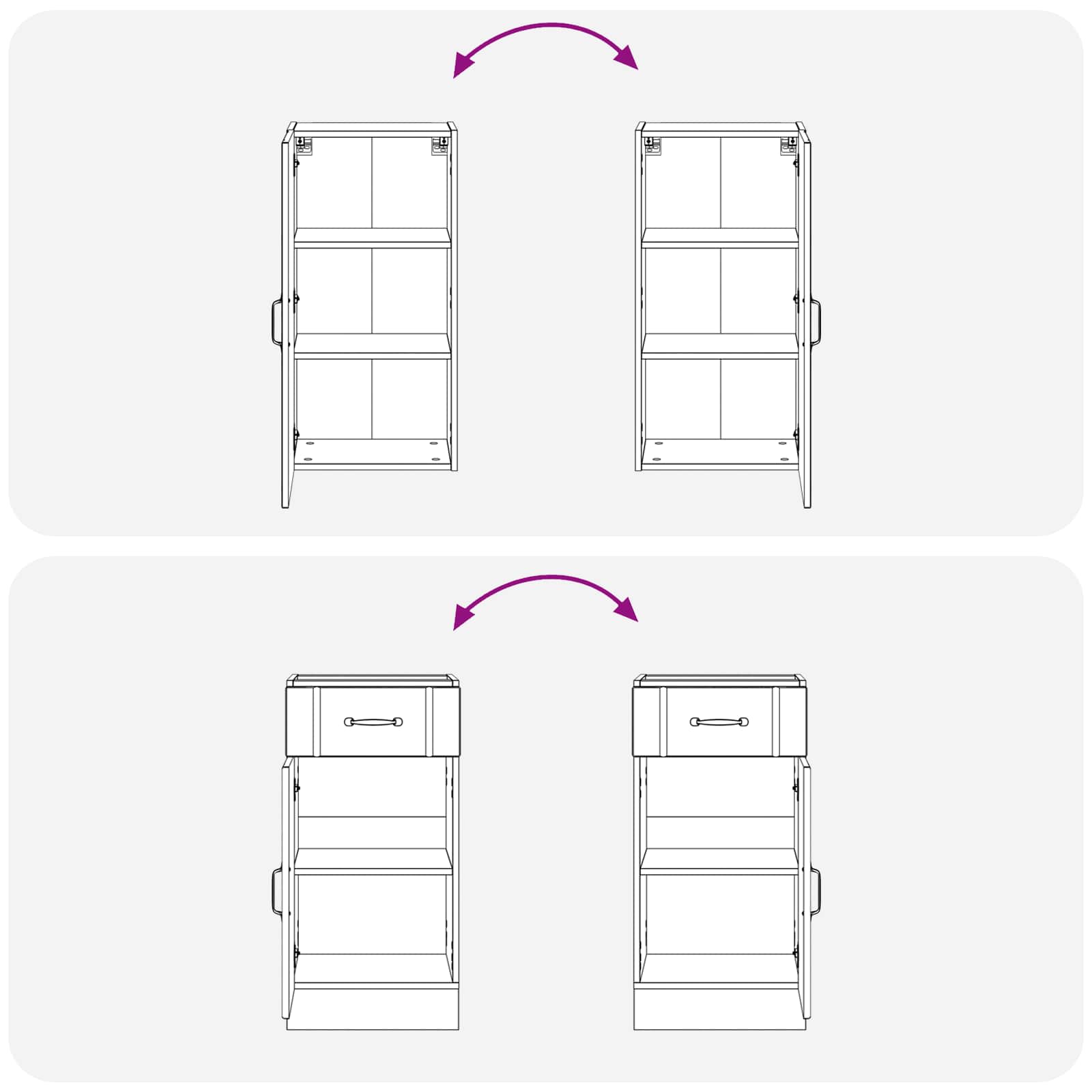Keukenblok LUCCA 8 pcs Wit Bewerkt hout – afbeelding 7