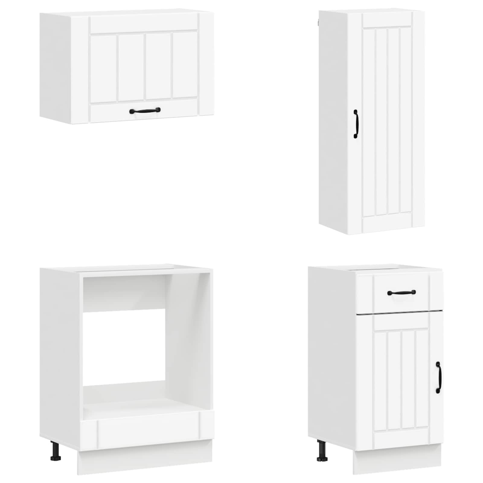 Keukenblok LUCCA 8 pcs Wit Bewerkt hout – afbeelding 4