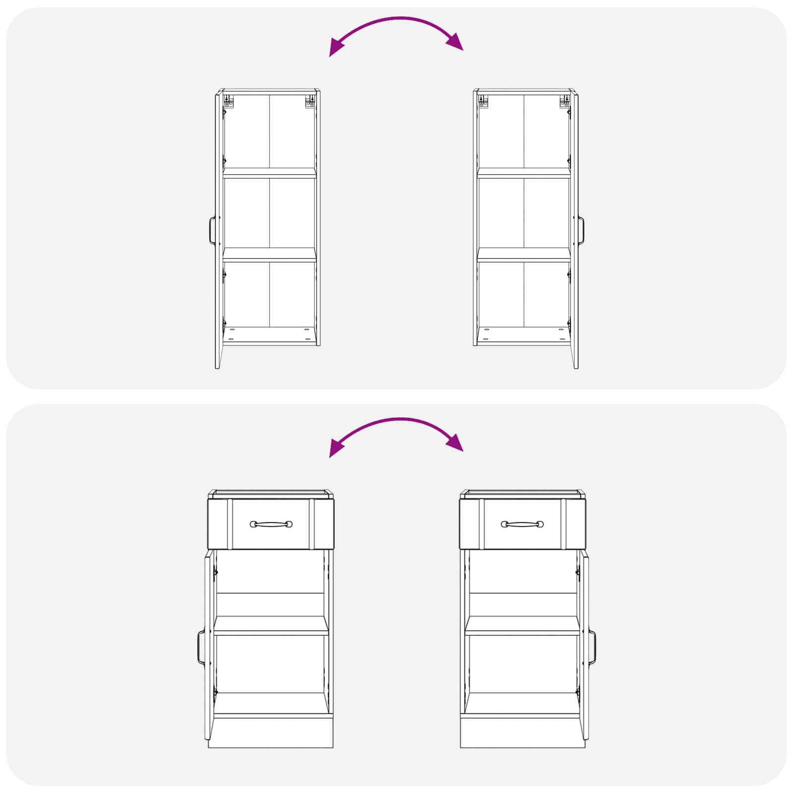 Keukenblok LUCCA 8 pcs Wit Bewerkt hout – afbeelding 7