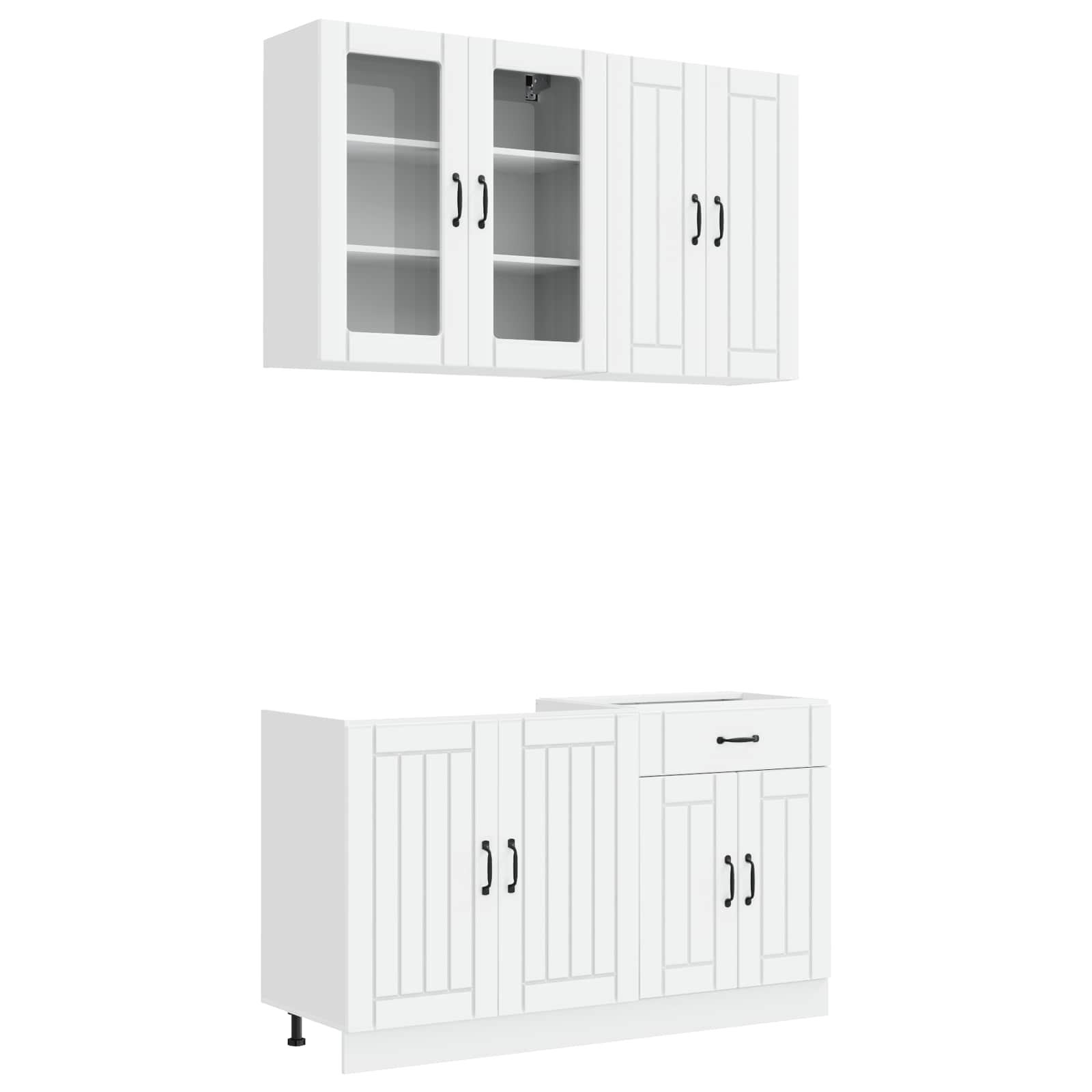 Keukenblok LUCCA 4 pcs Wit Bewerkt hout – afbeelding 2