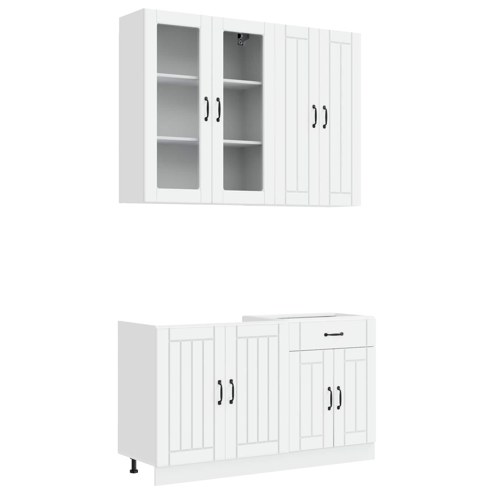 Keukenblok LUCCA 4 pcs Wit Bewerkt hout – afbeelding 2