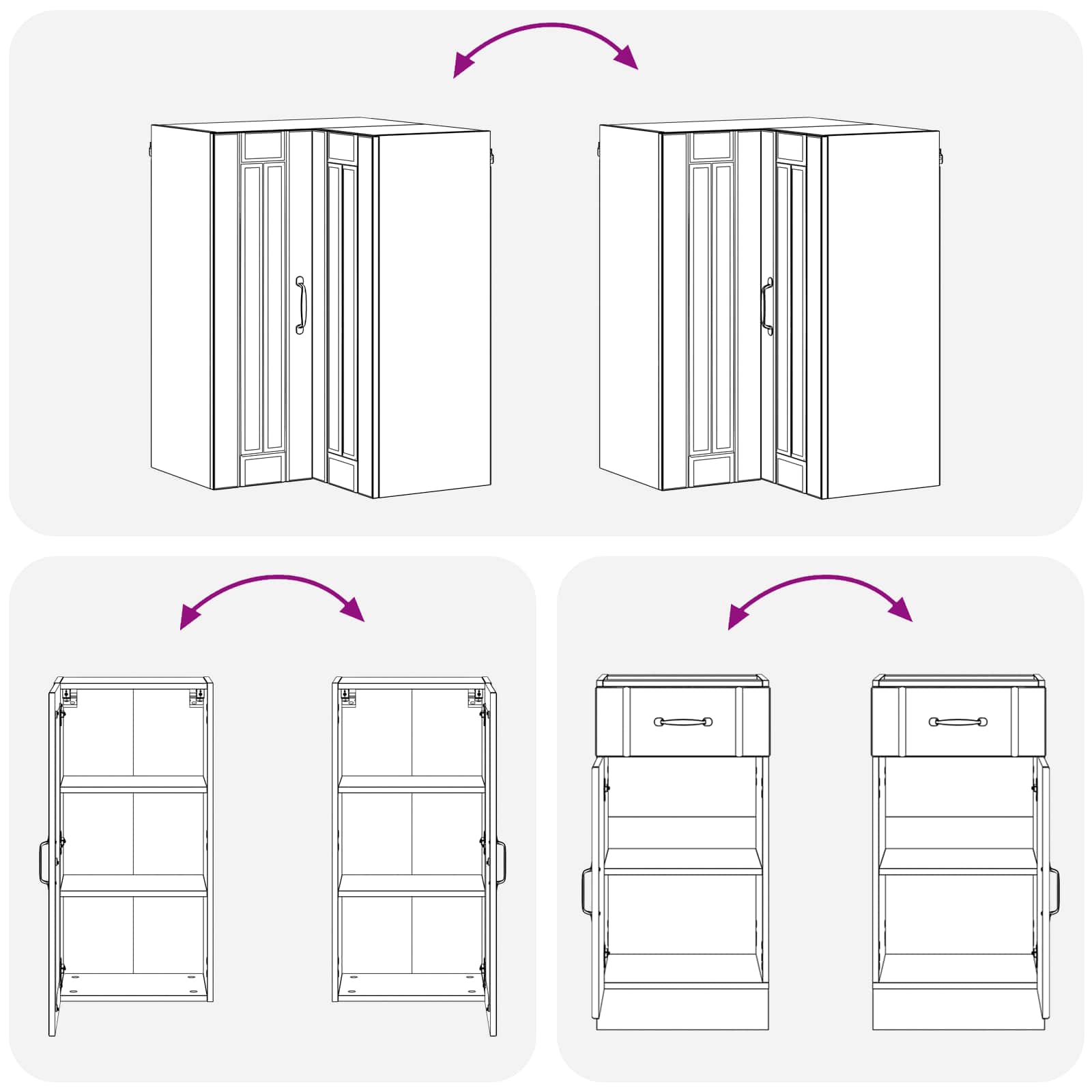 Keukenblok LUCCA 8 pcs Wit Bewerkt hout – afbeelding 7