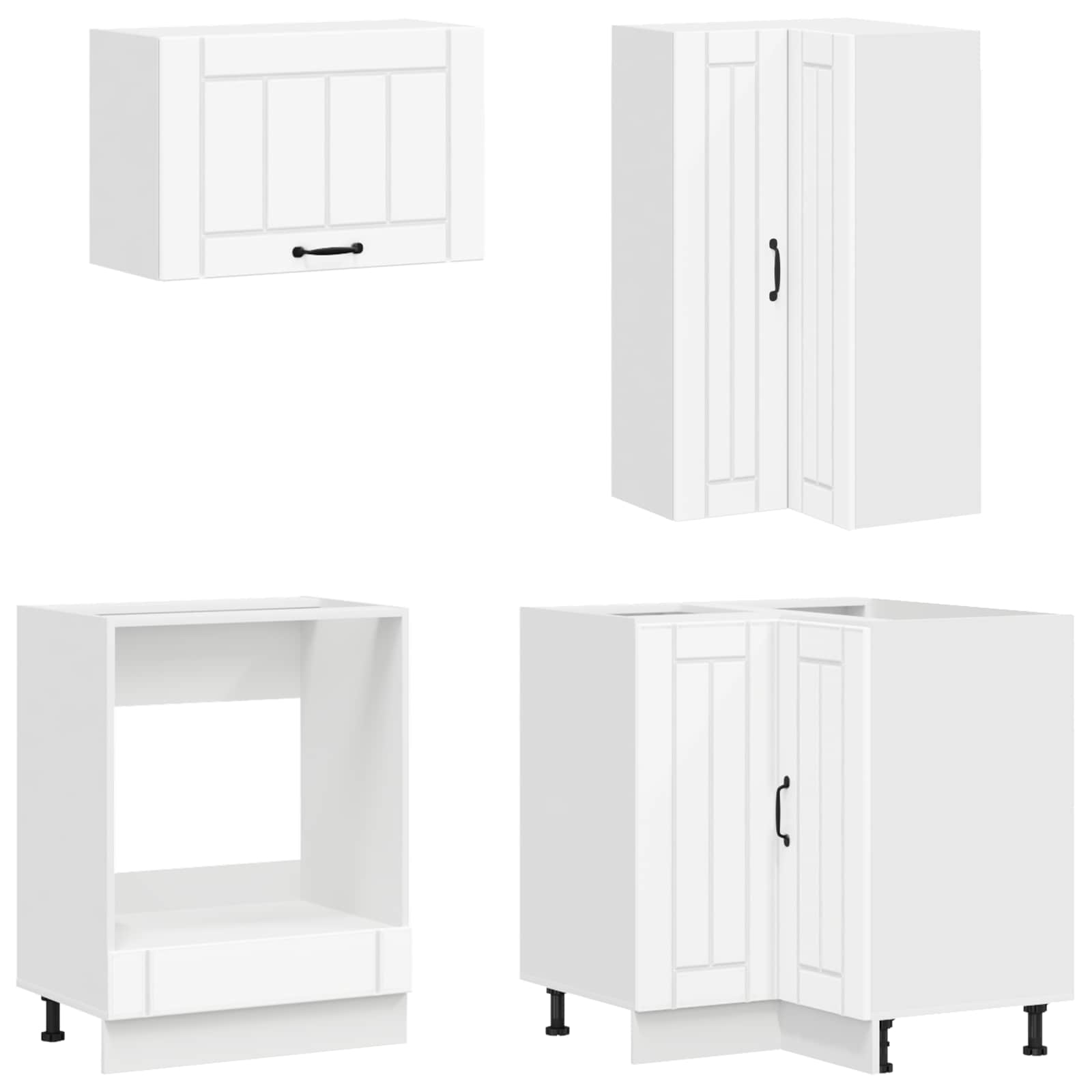 Keukenblok LUCCA 8 pcs Wit Bewerkt hout – afbeelding 4