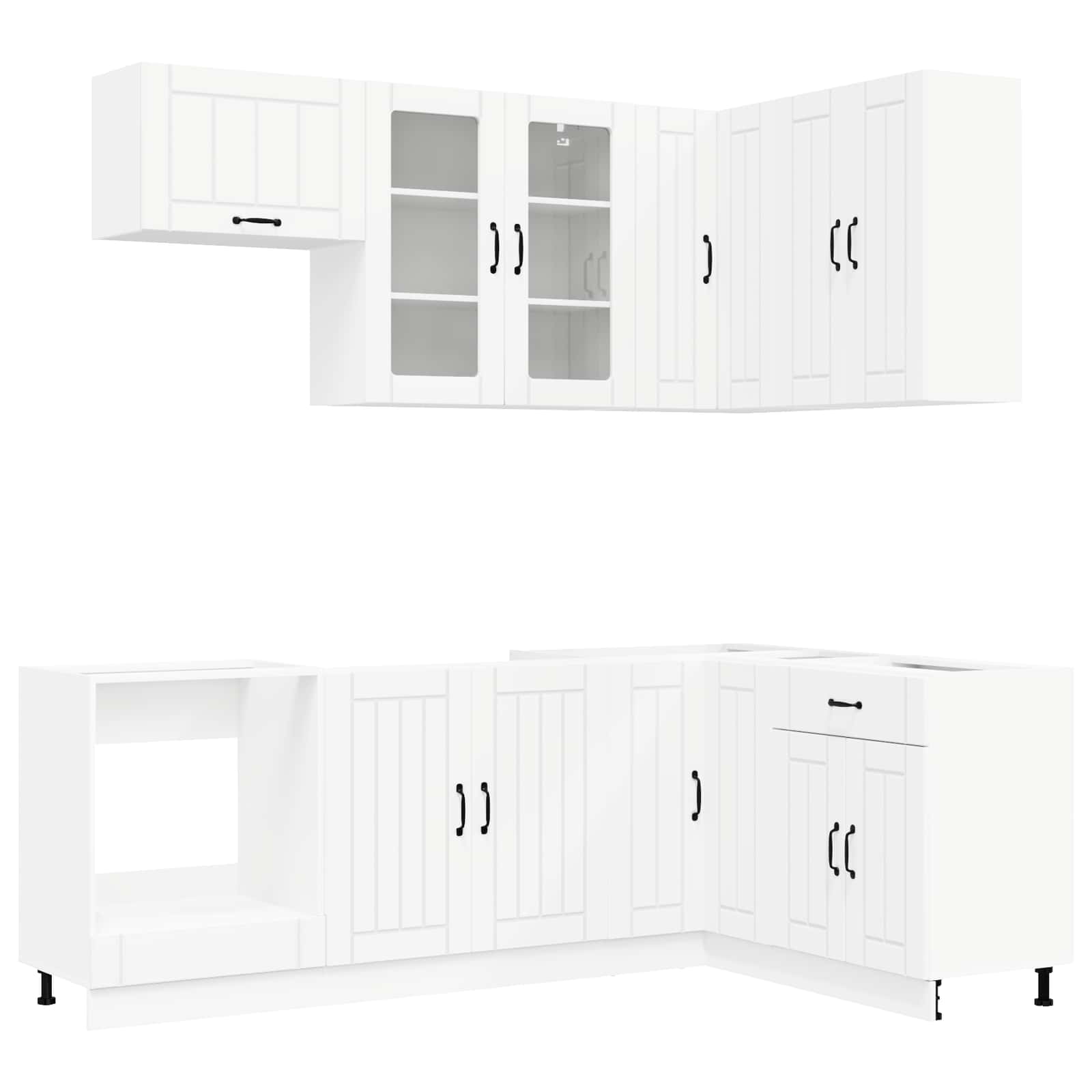 Keukenblok LUCCA 8 pcs Wit Bewerkt hout – afbeelding 2