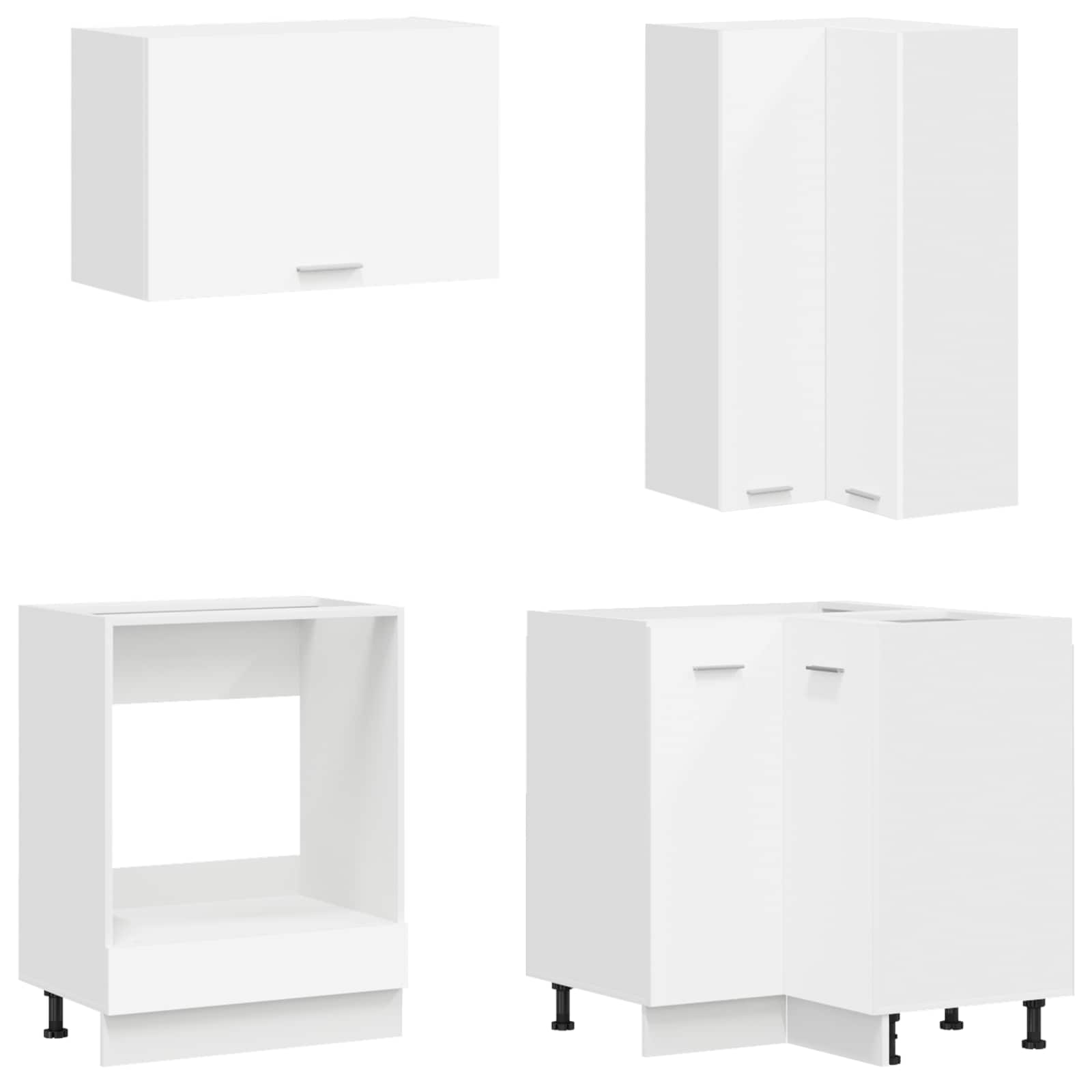 Keuken Eenheid LYON 8 pcs Wit Bewerkt hout – afbeelding 4