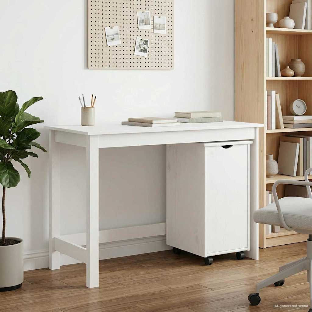 Bureau Kas Set 2 st Wit Massief grenenhout