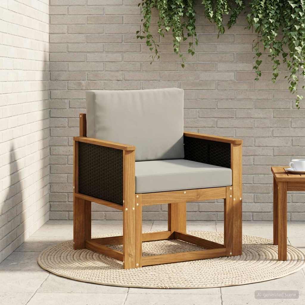Buiten Midden Sofa Massief Acaciahout Naturel – afbeelding 1