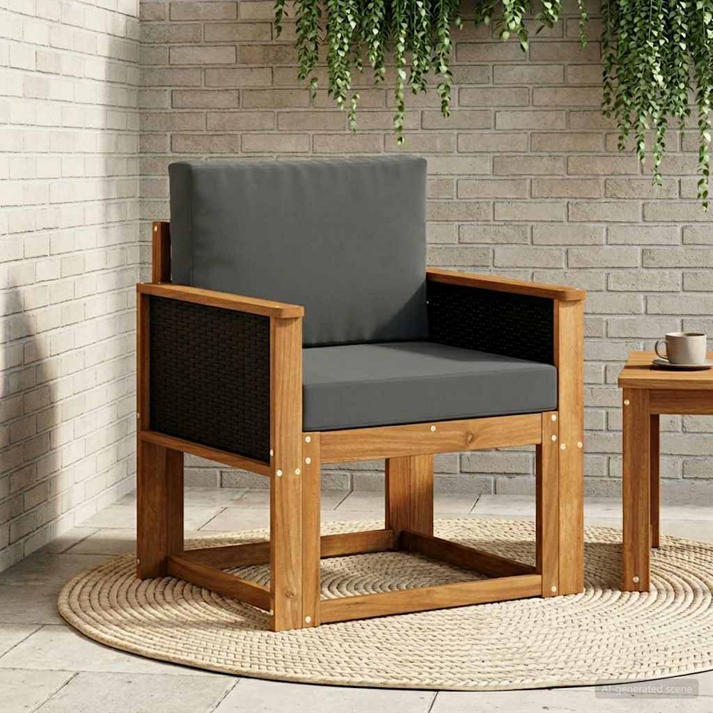 Buiten Midden Sofa Massief Acaciahout Naturel – afbeelding 1