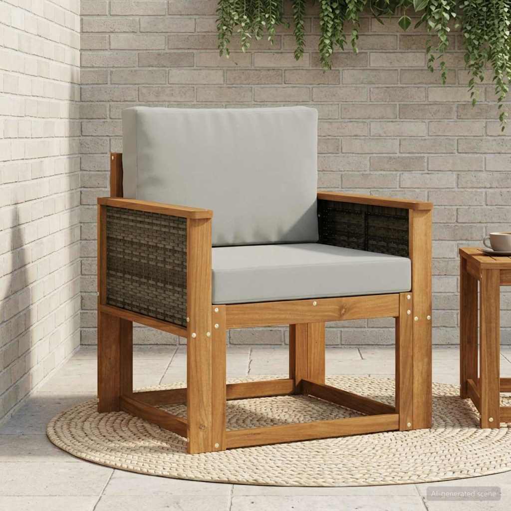 Buiten Midden Sofa Massief Acaciahout Naturel – afbeelding 1