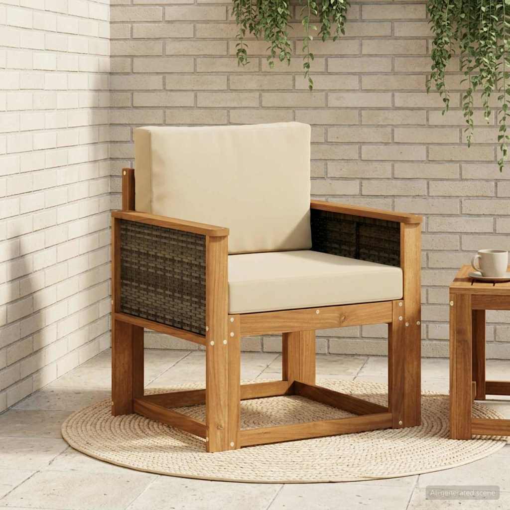 Buiten Midden Sofa Massief Acaciahout Naturel – afbeelding 1