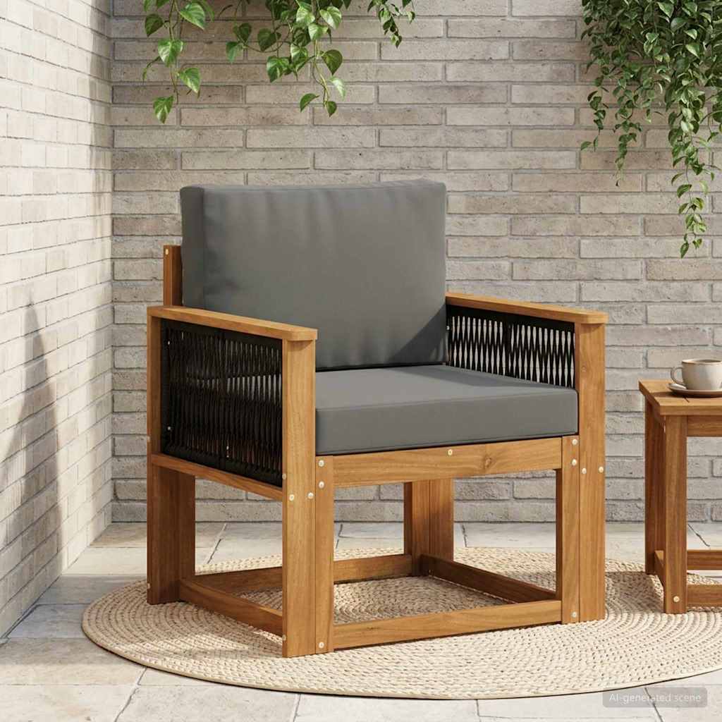 Buiten Midden Sofa Massief Acaciahout Naturel – afbeelding 1