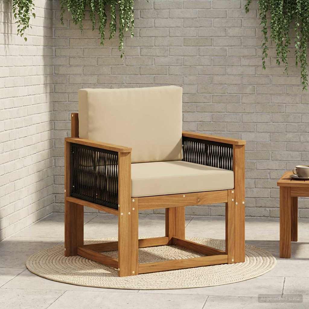 Buiten Midden Sofa Massief Acaciahout Naturel – afbeelding 1