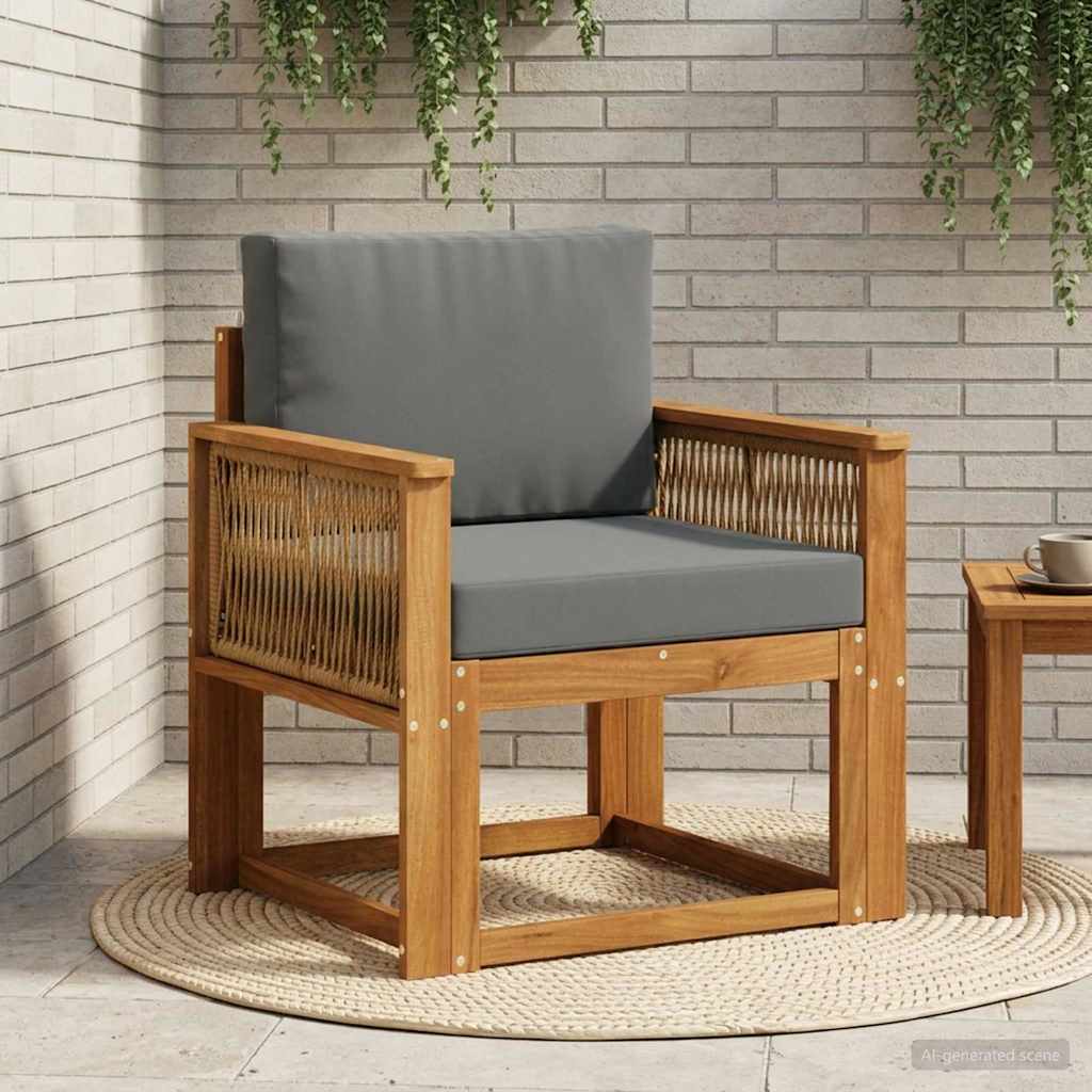 Buiten Midden Sofa Massief Acaciahout Naturel – afbeelding 1