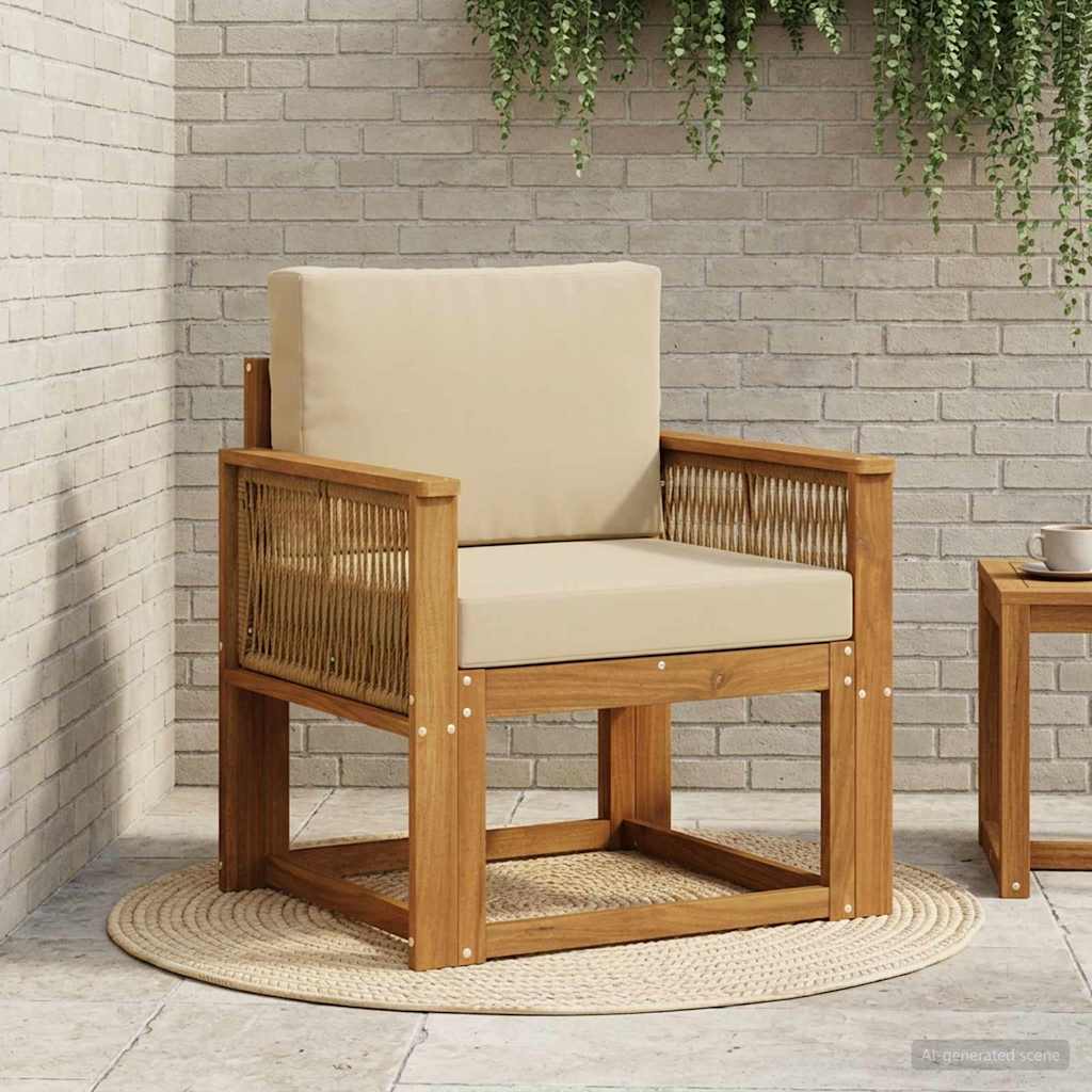 Buiten Midden Sofa Massief Acaciahout Naturel