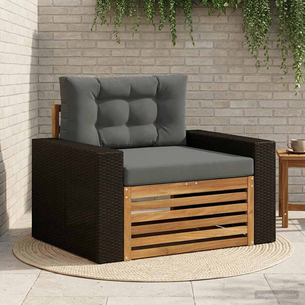 Buiten Midden Sofa Massief Acaciahout Naturel – afbeelding 1