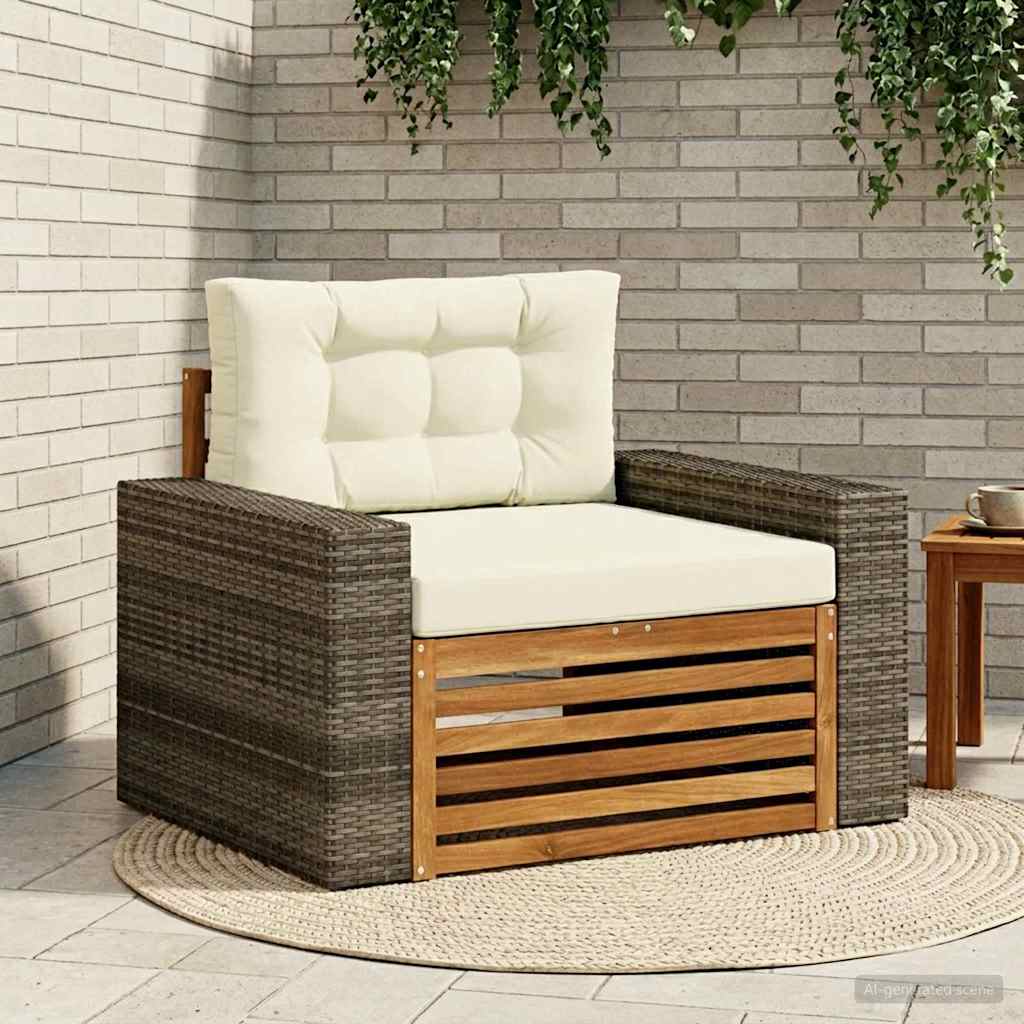 Buiten Midden Sofa Massief Acaciahout Naturel
