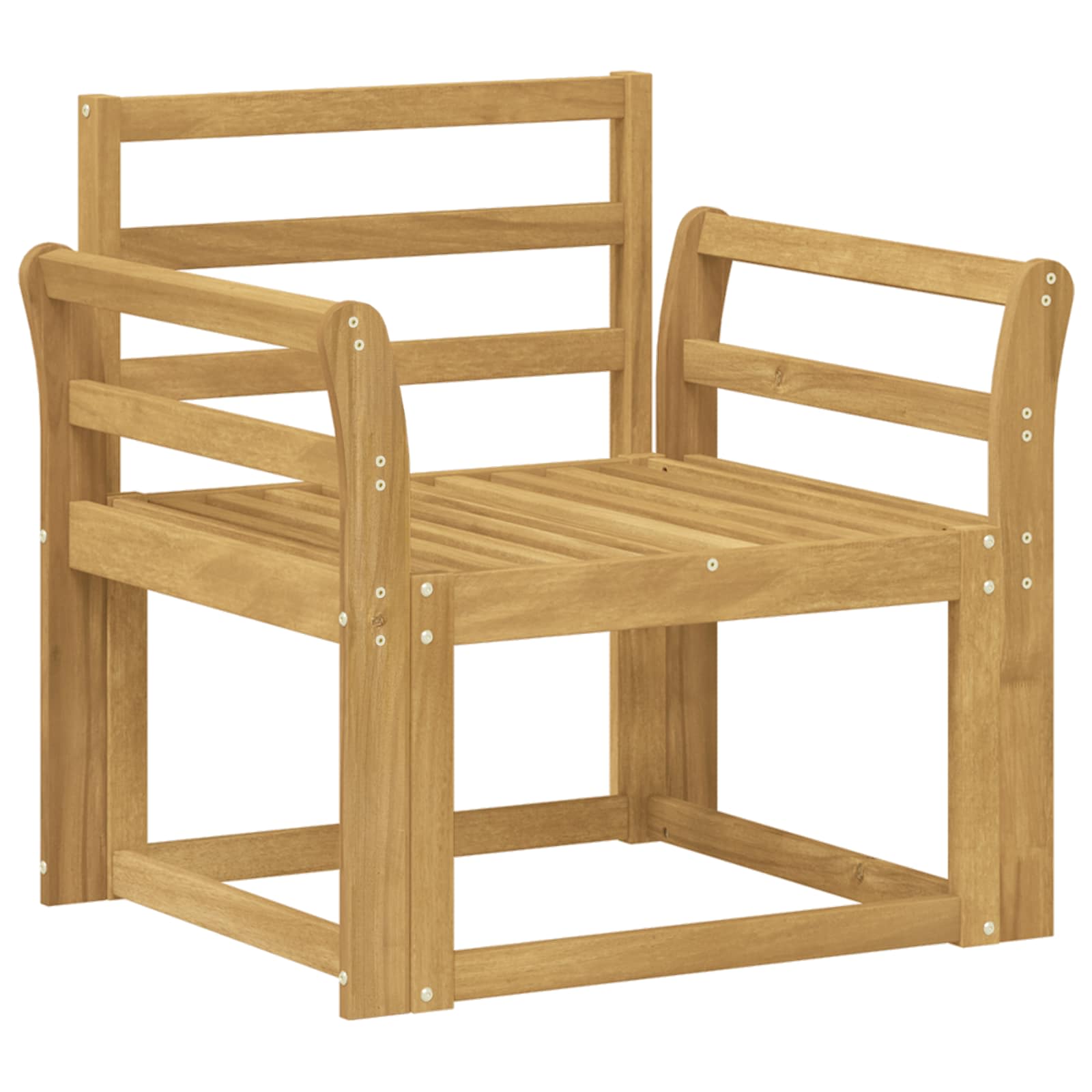 Buiten bankenset Massief Acaciahout Wit – afbeelding 2