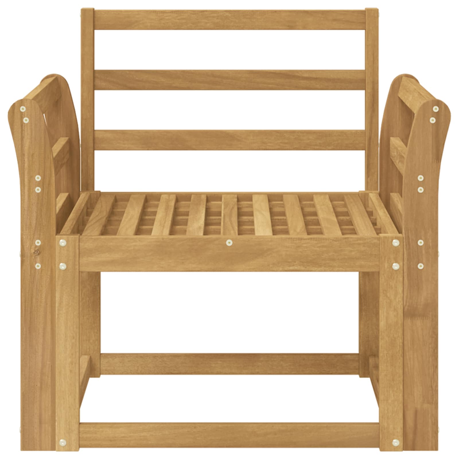 Buiten bankenset Massief Acaciahout Wit – afbeelding 3