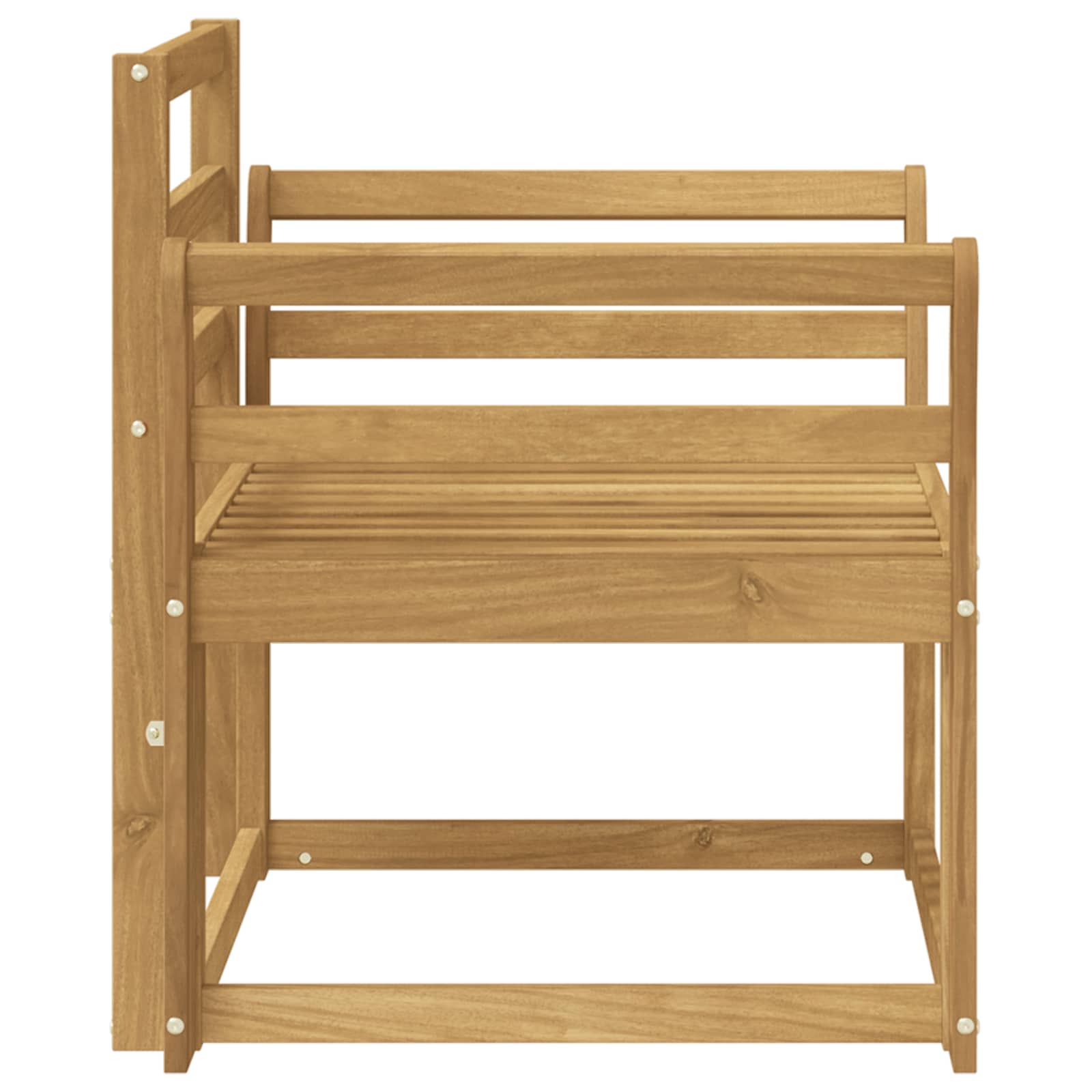 Buiten bankenset Massief Acaciahout Wit – afbeelding 4
