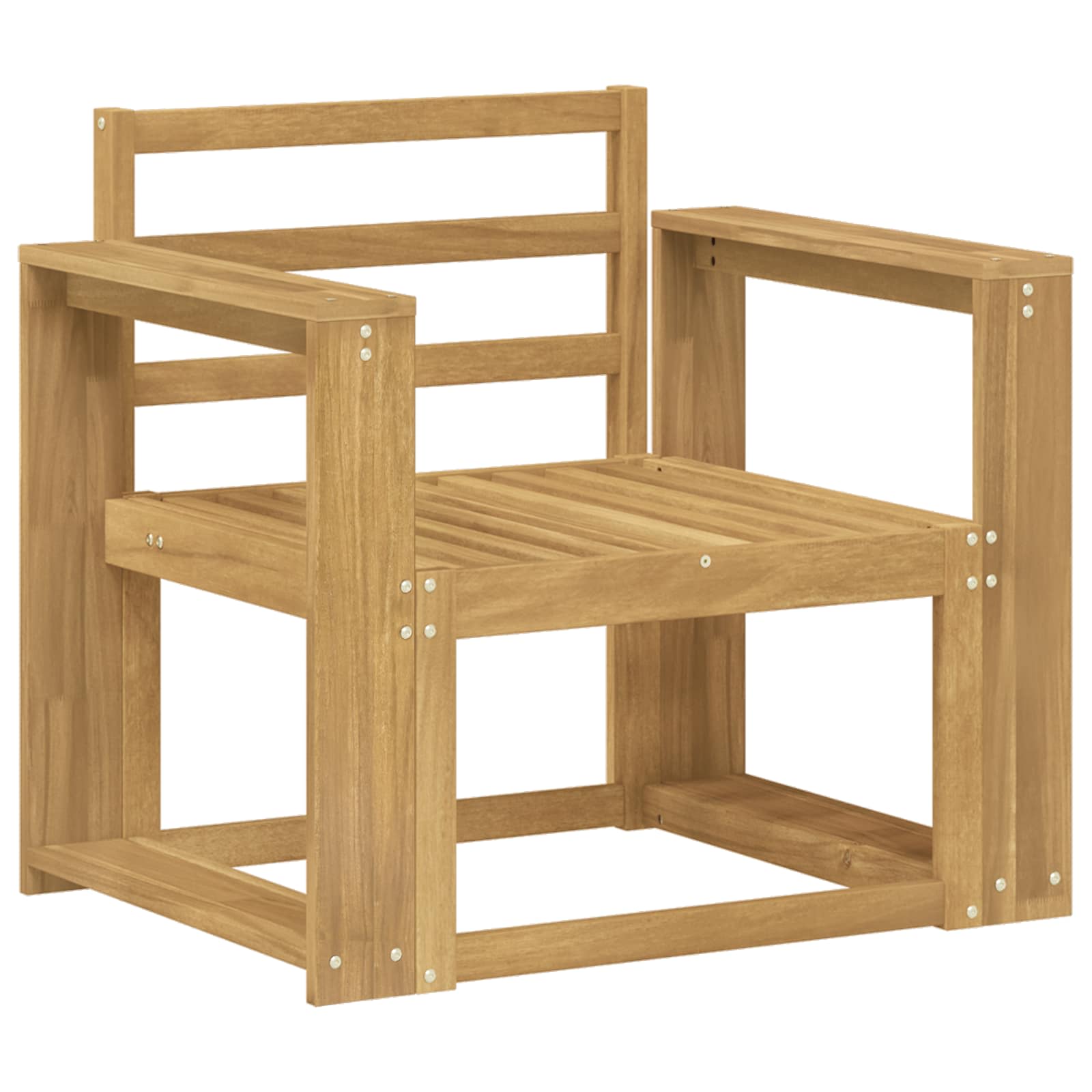 Buiten bankenset Massief Acaciahout Wit – afbeelding 2