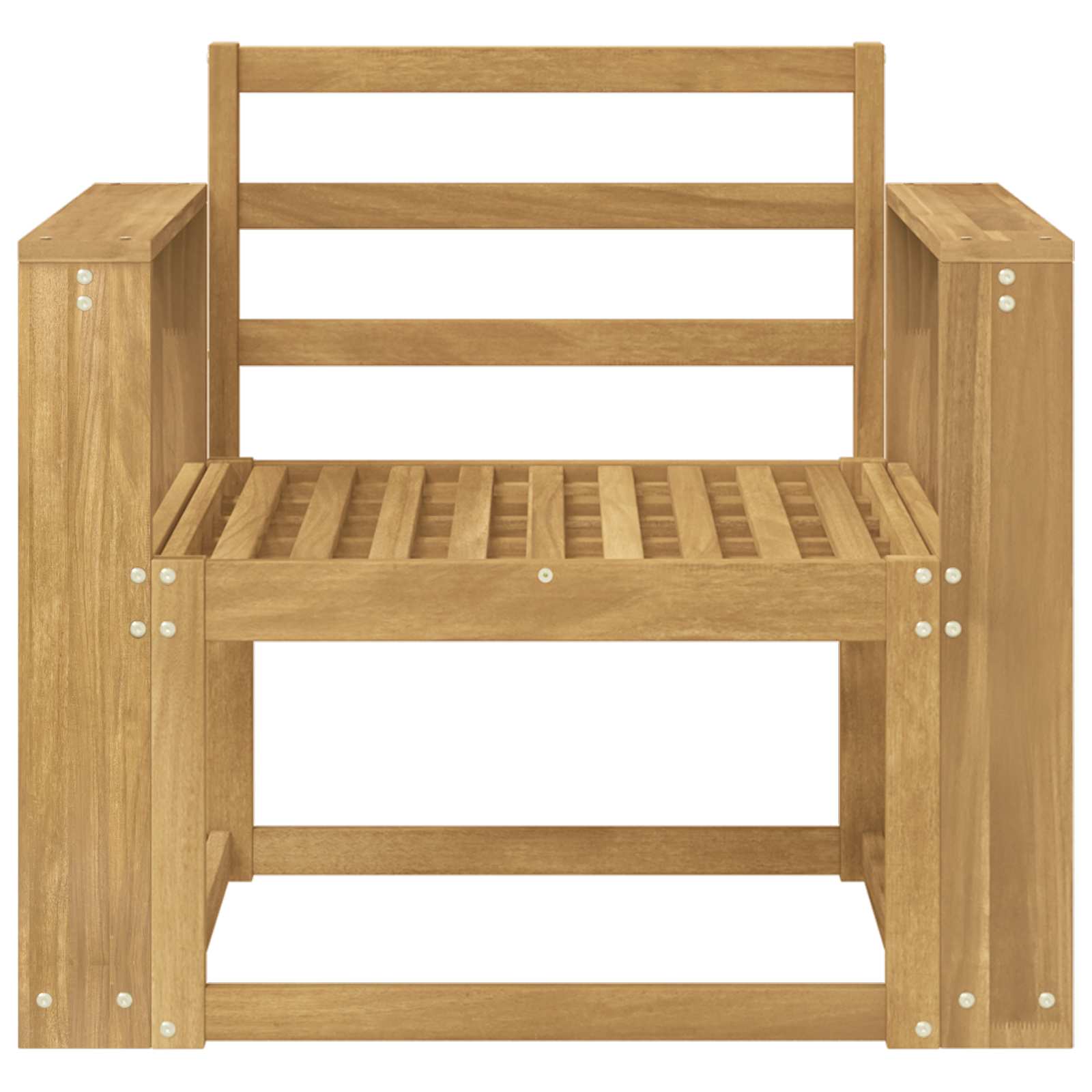 Buiten bankenset Massief Acaciahout Wit – afbeelding 3