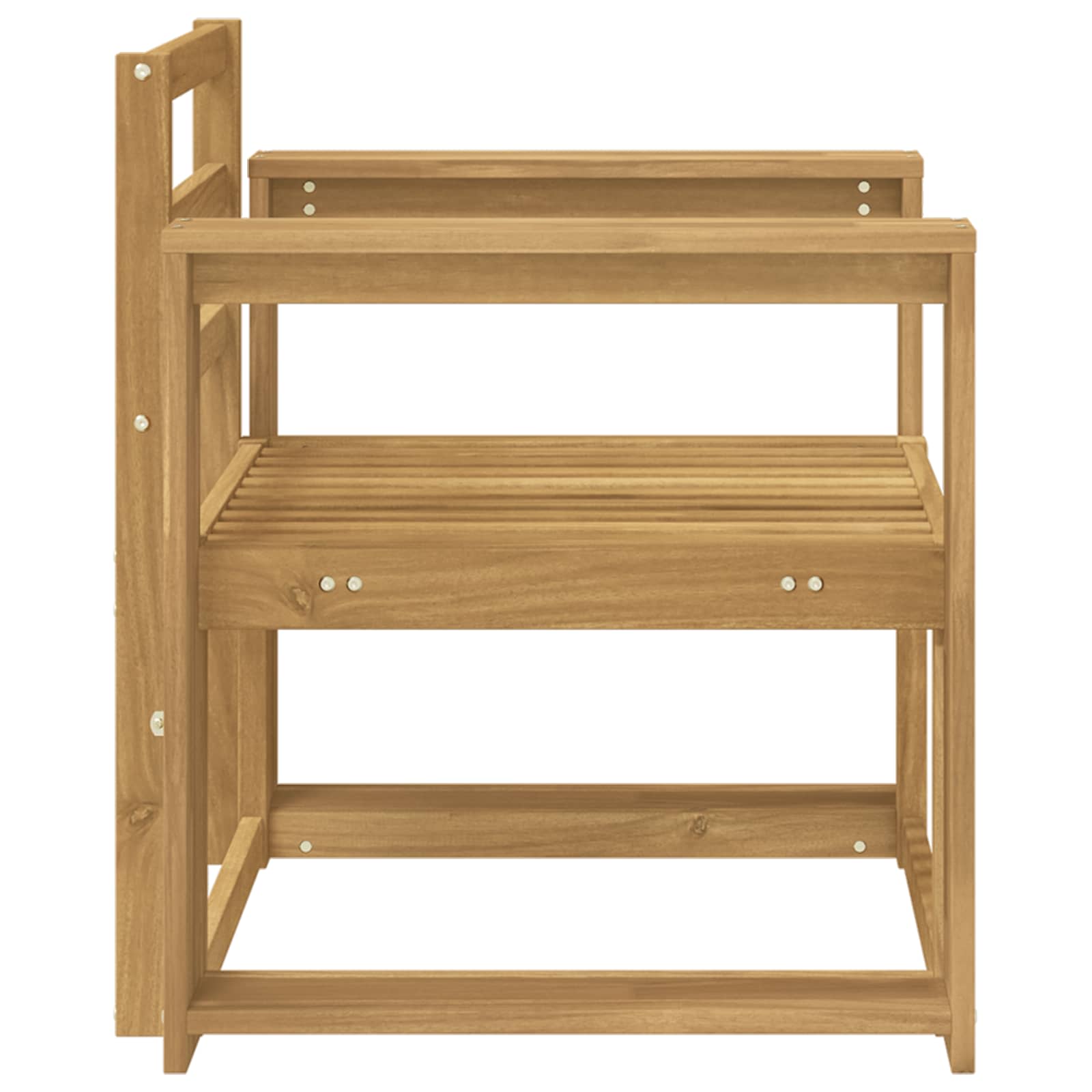 Buiten bankenset Massief Acaciahout Wit – afbeelding 4
