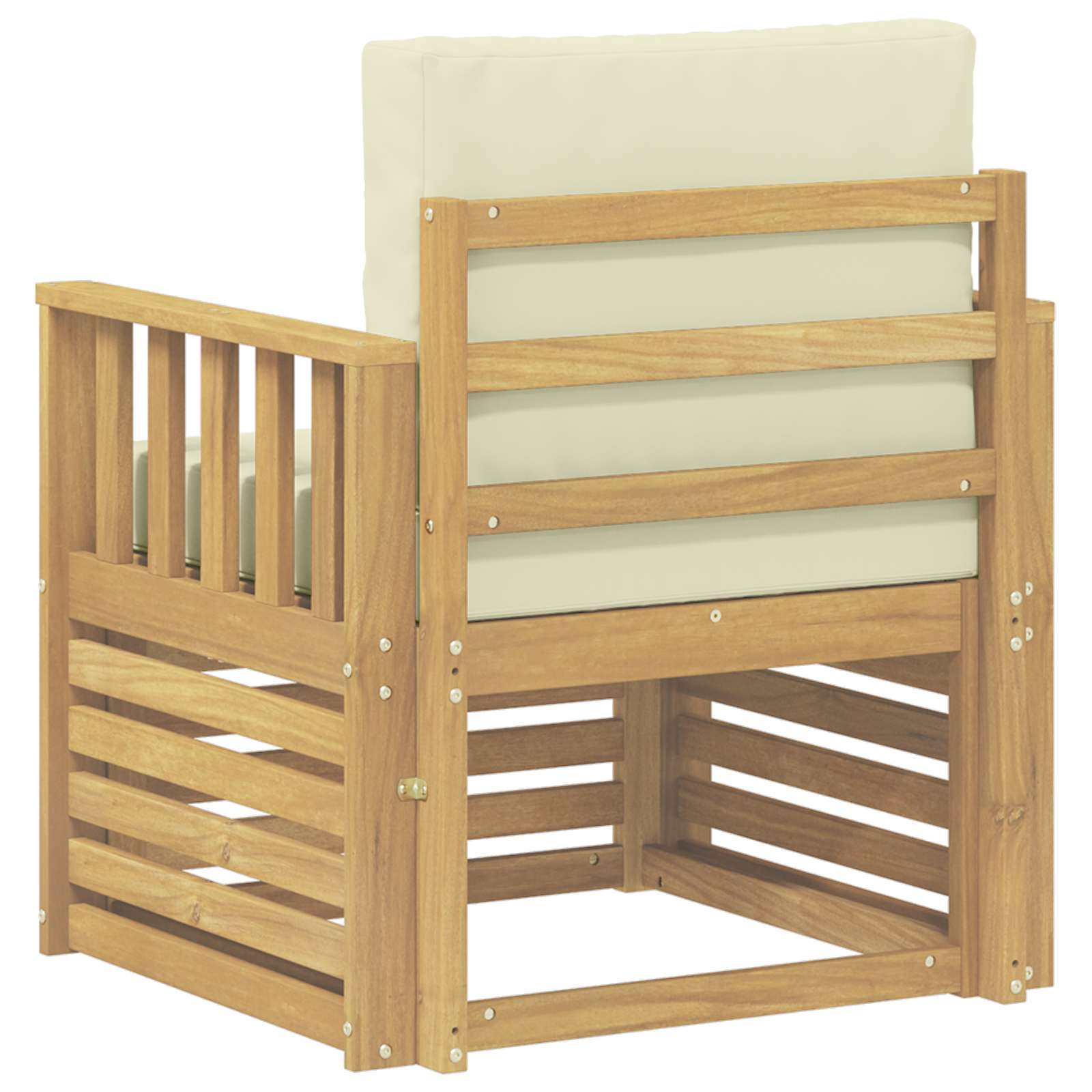2 Stuk Buiten bankenset Polyester Wit en Crème – afbeelding 5