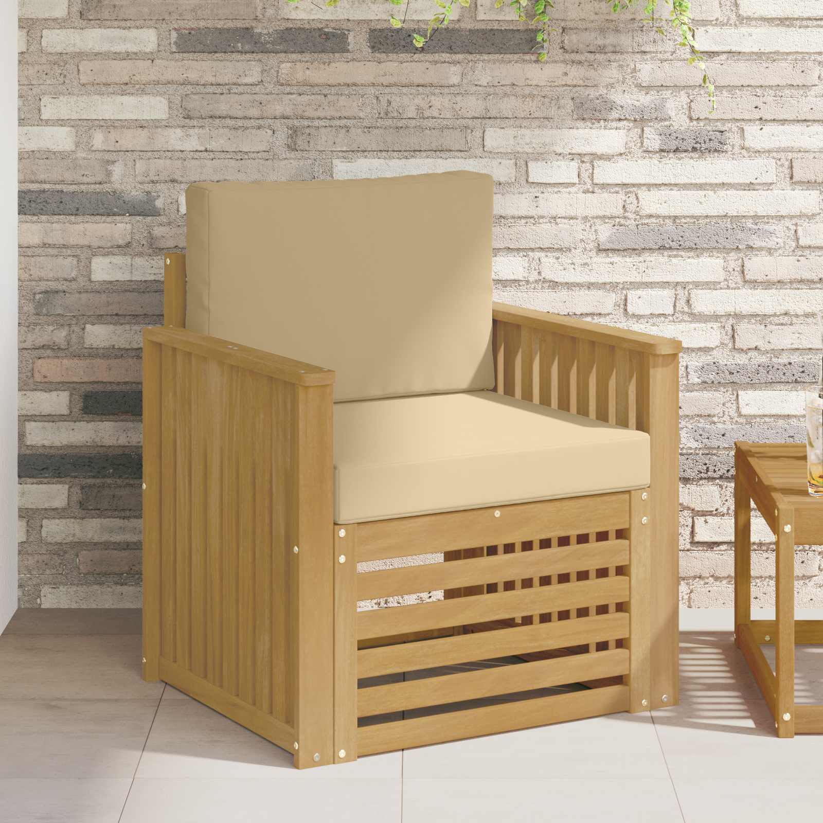 Buiten bankenset Polyester Wit – afbeelding 1