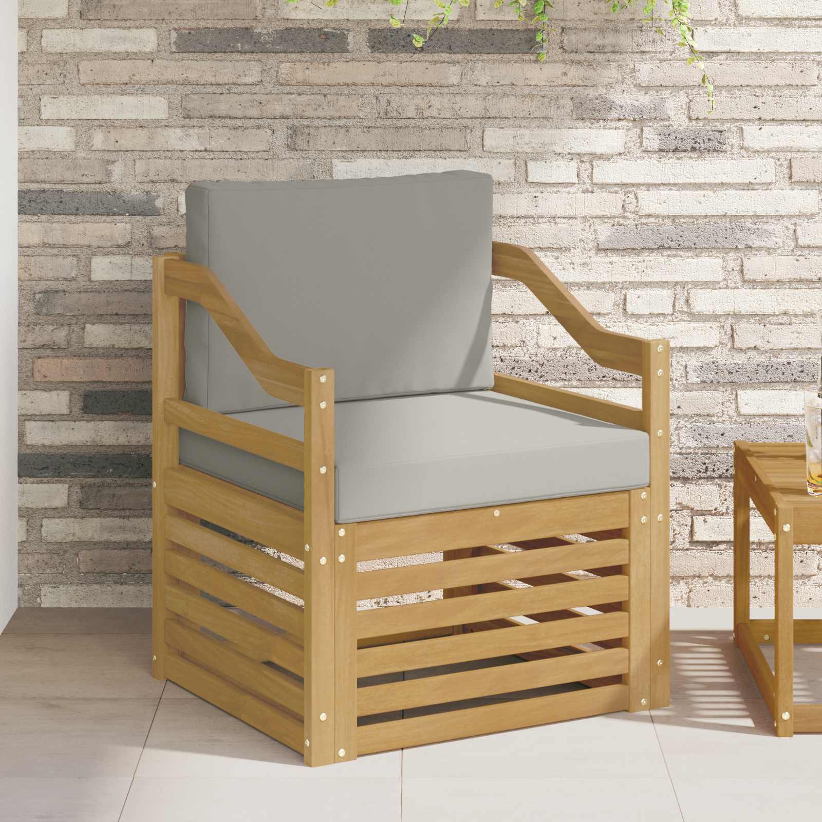 Tuinbank Polyester Wit – afbeelding 1