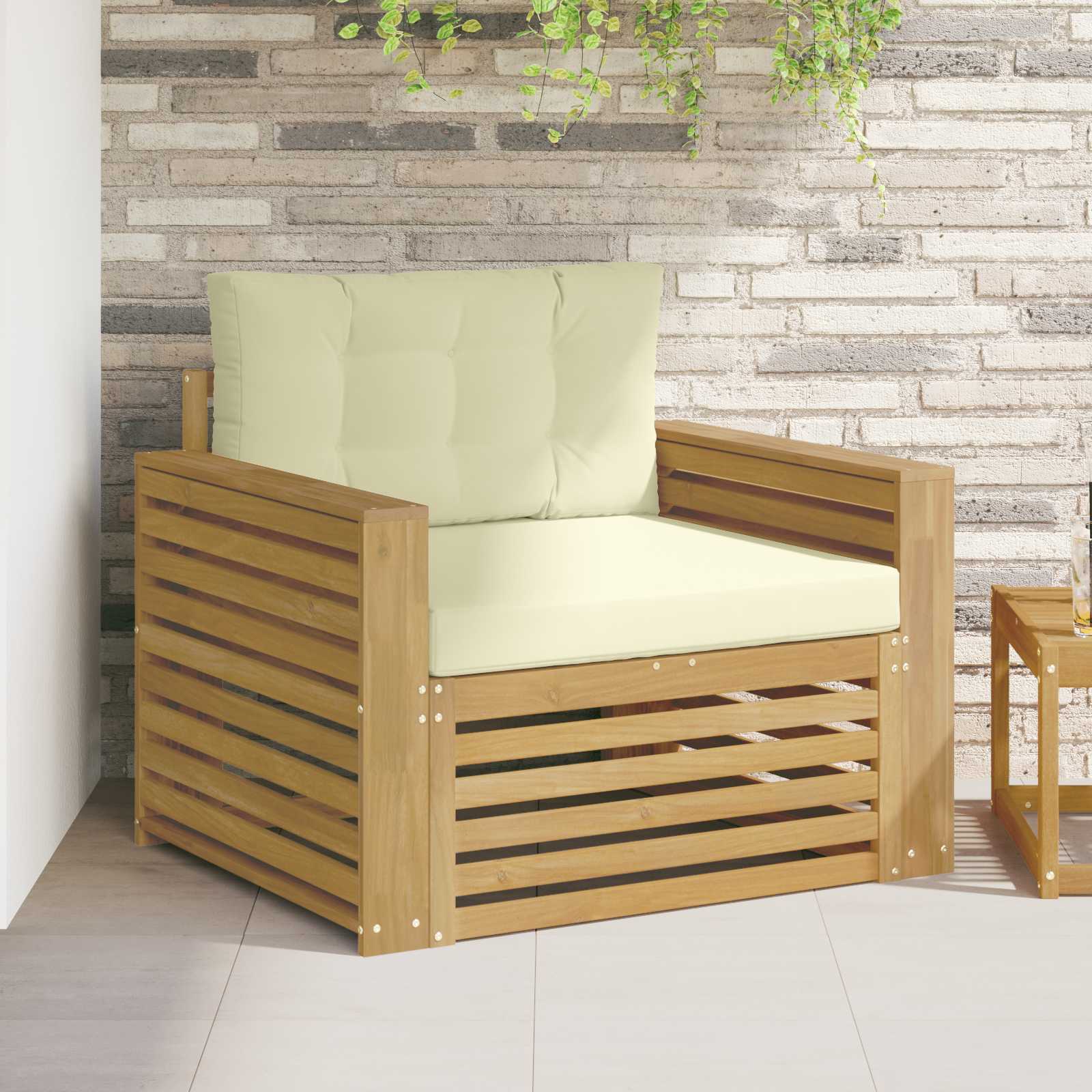 Tuinbank Polyester Wit – afbeelding 1