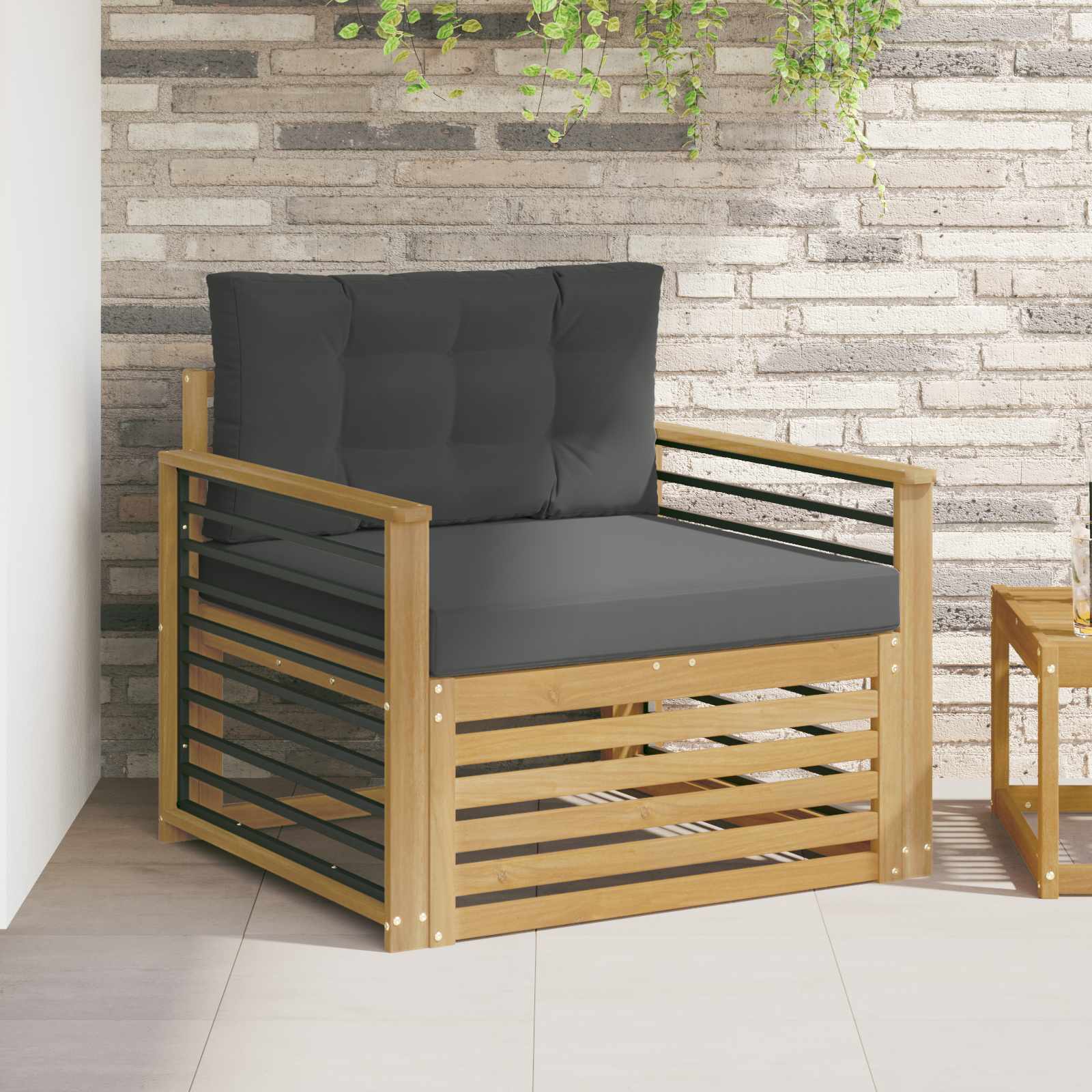 Tuinbank Polyester Wit – afbeelding 1