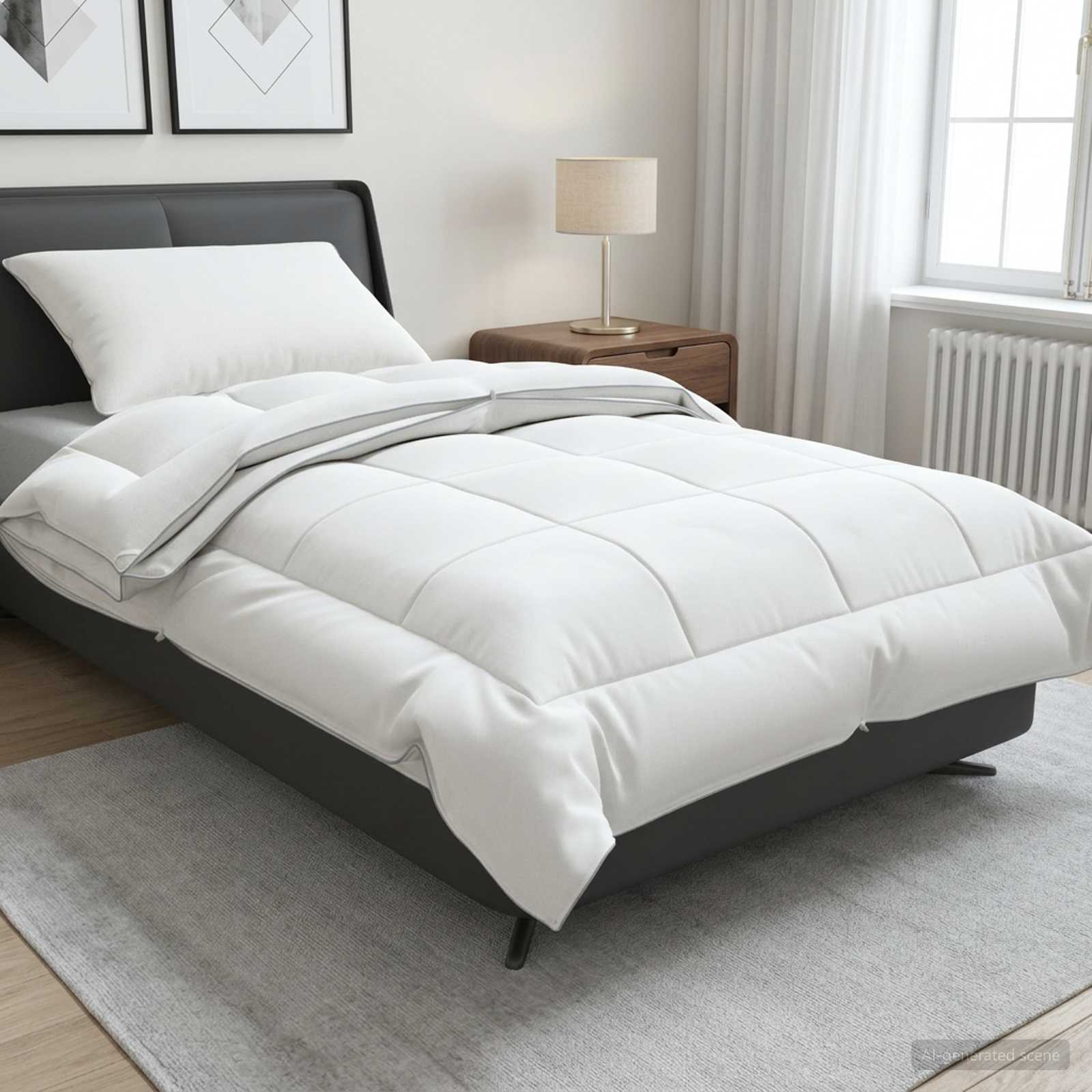 Dekbed en Kussen Set 2 st 137x200 cm 4 seizoenen 140+220 GSM – afbeelding 1